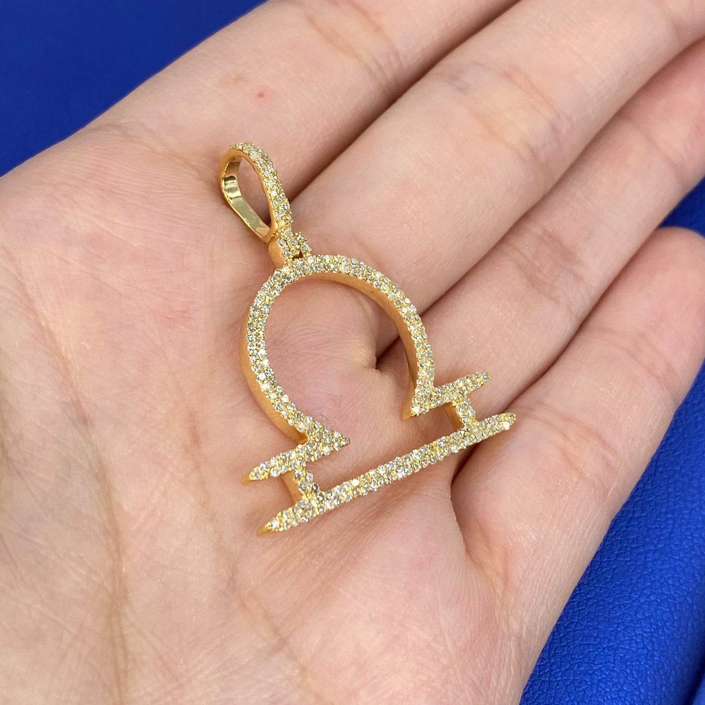 10K Libra Sign Diamond Pendant