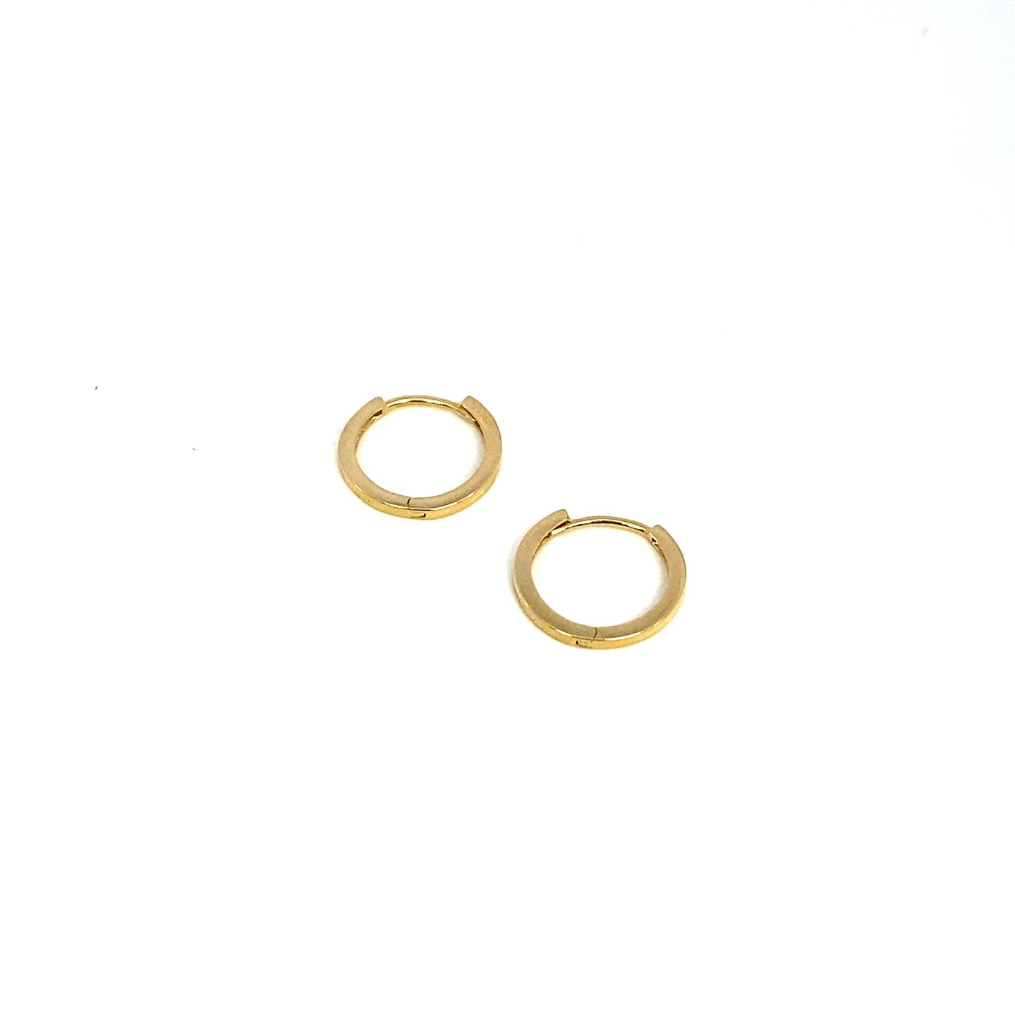 14K Solid Gold Slim Hoop Earrings