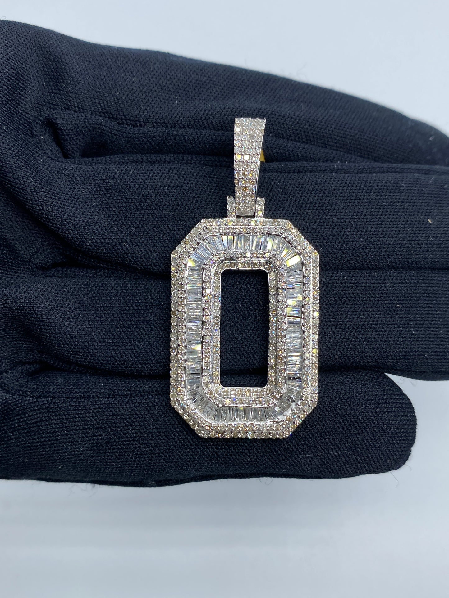 Initial O Baguette Pendant