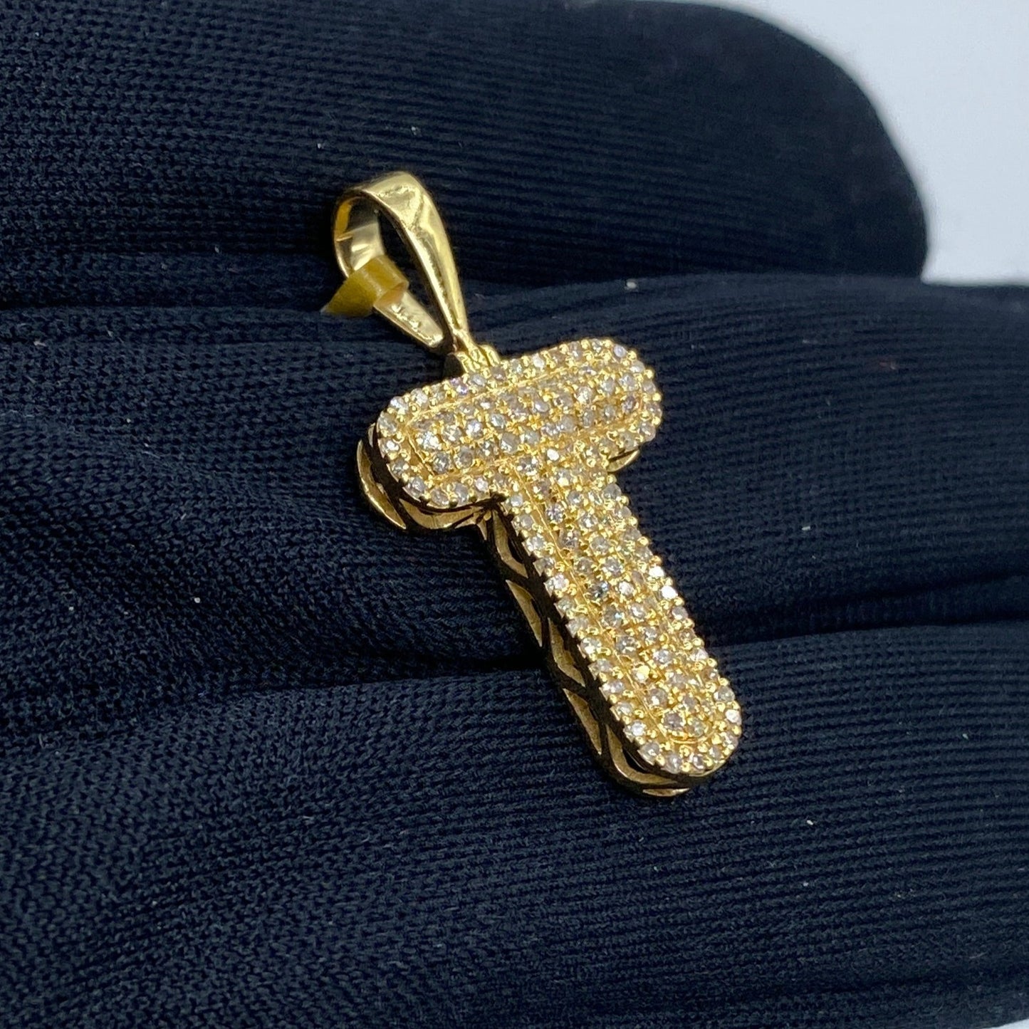 Initial T Bubble Pendant