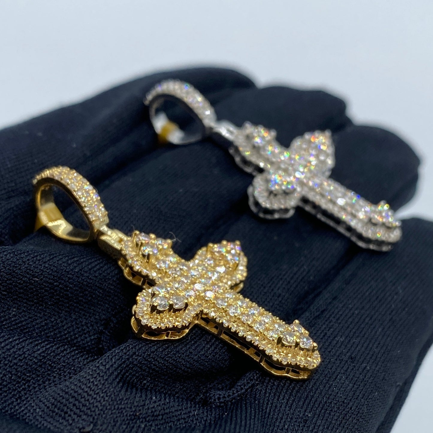 10K Passion Cross Diamond Pendant