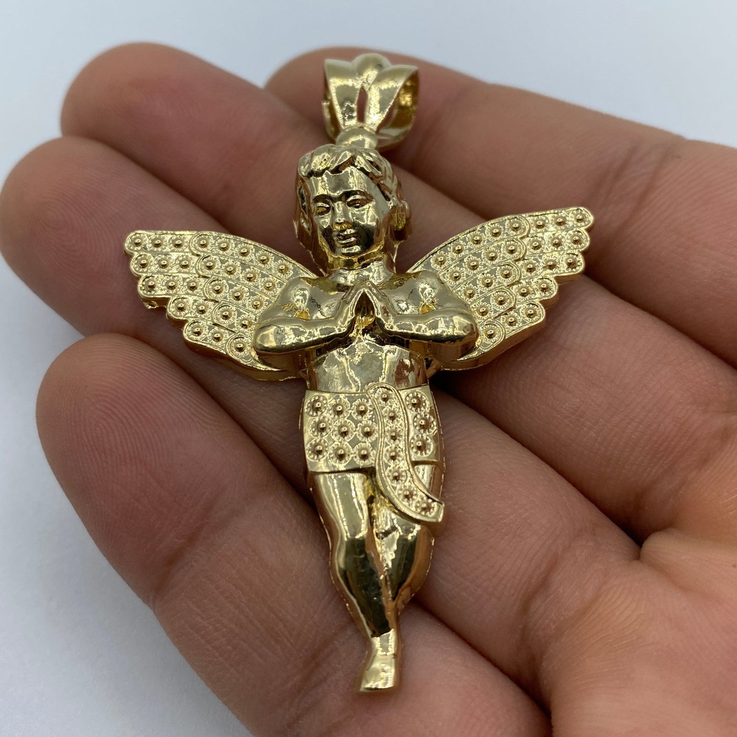 14K Baby Angel Pendant 2.5"