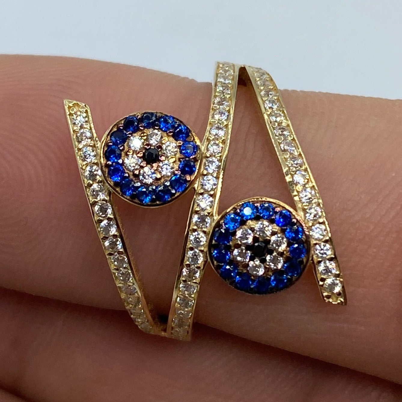 14K Infinite Evil Eye Ring
