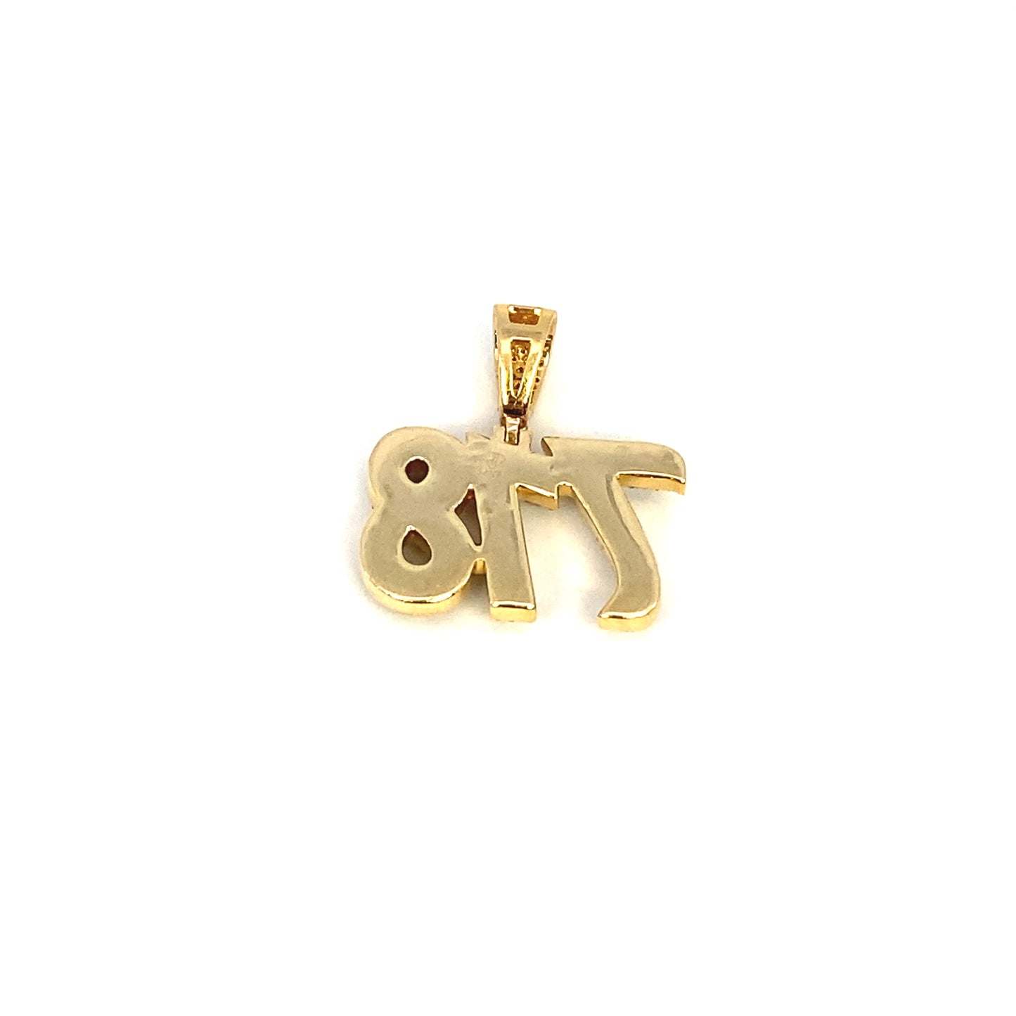 14K 718 Area Code Diamond Pendant