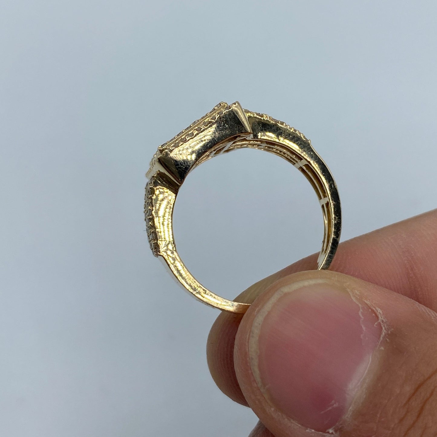 14K Rectangle Baguette Ring 1.9ct