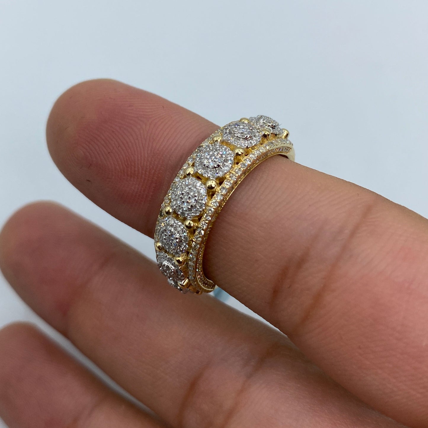 14K Small Flower Diamond Ring