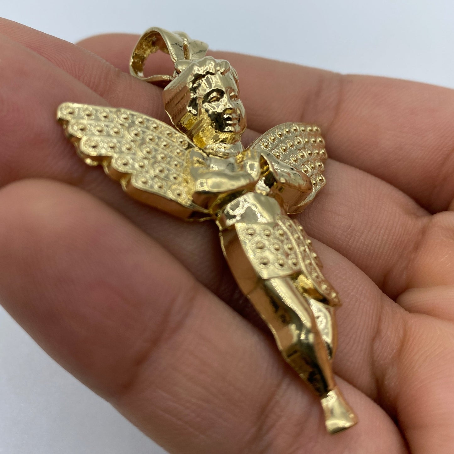 14K Baby Angel Pendant 2.5"
