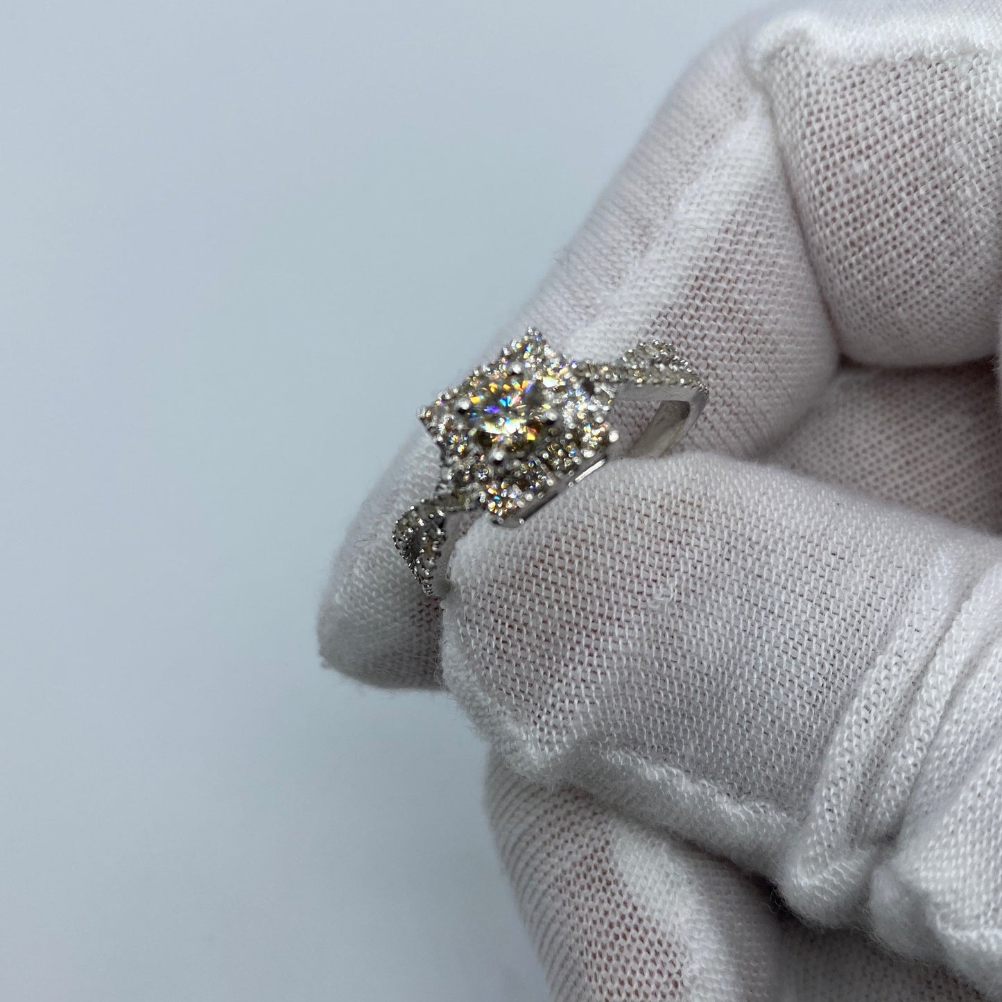 14K Luxe Rectangle Diamond Engagement Ring