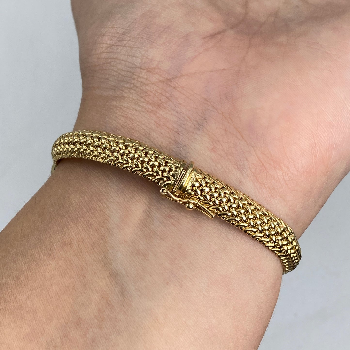 14K Gold Braided Diamond Bracelet