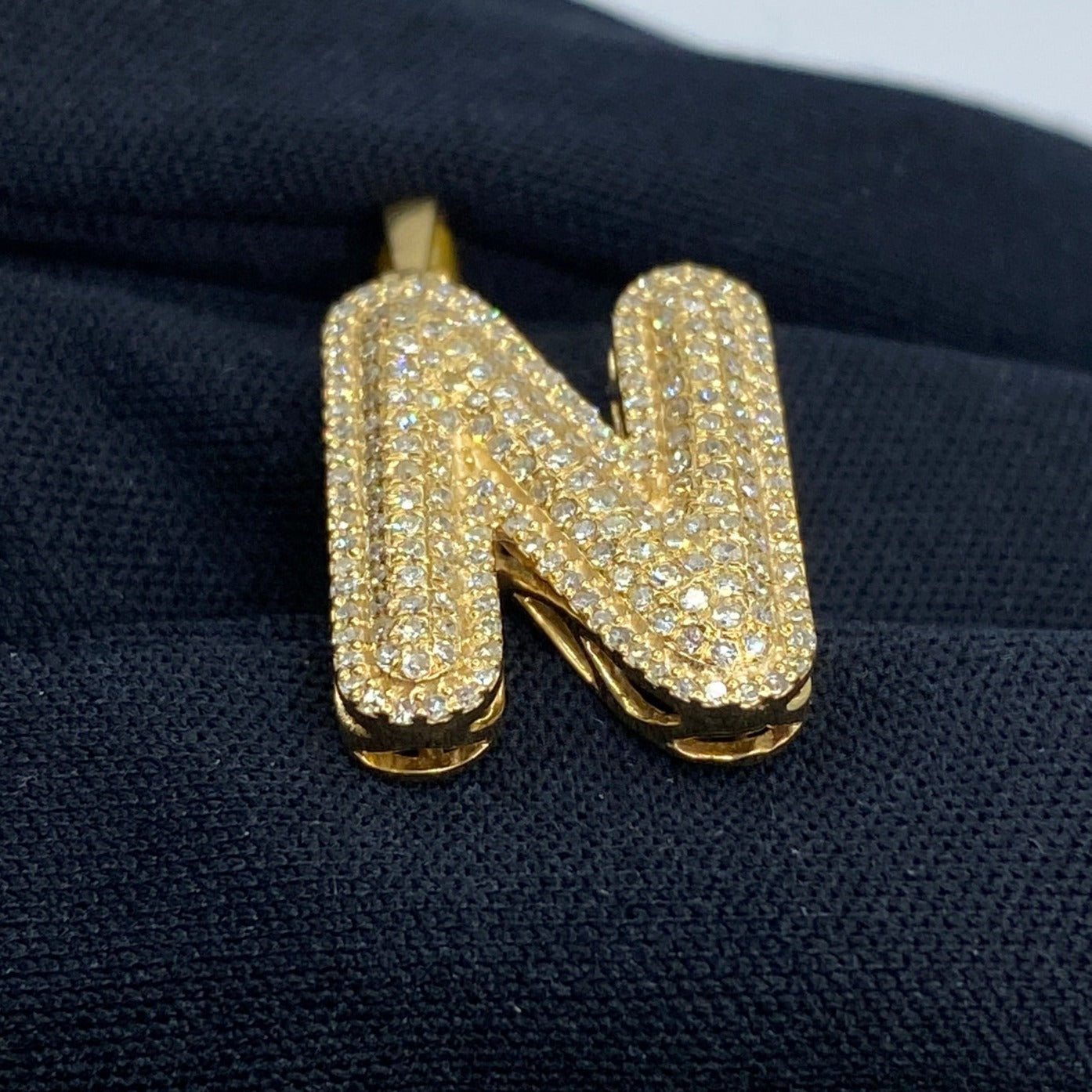 Initial N Bubble Pendant
