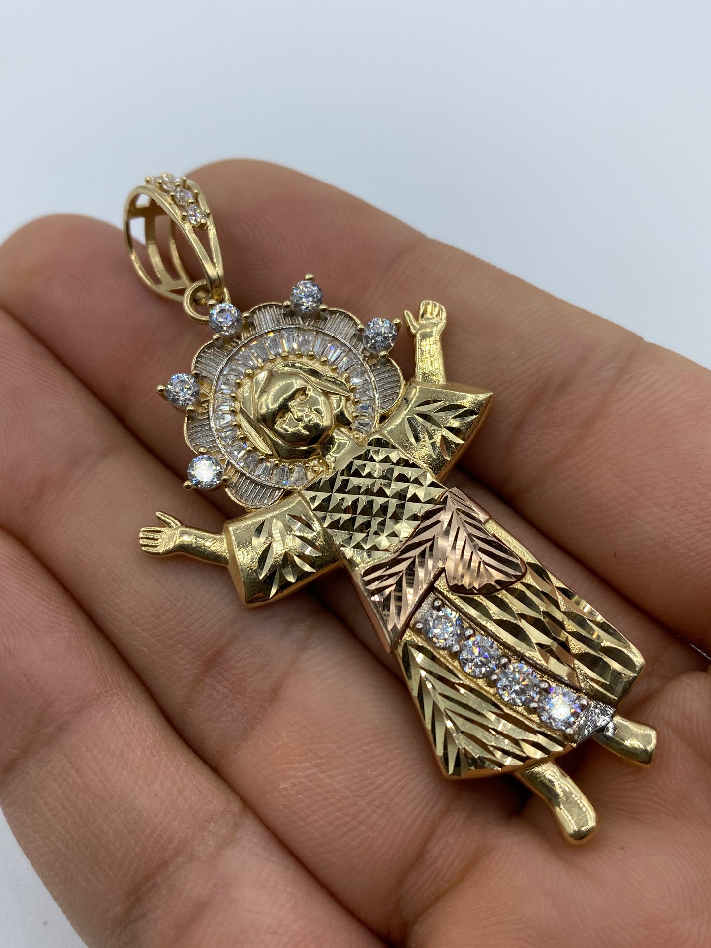 14K Baby Jesus Pendant 2.75"