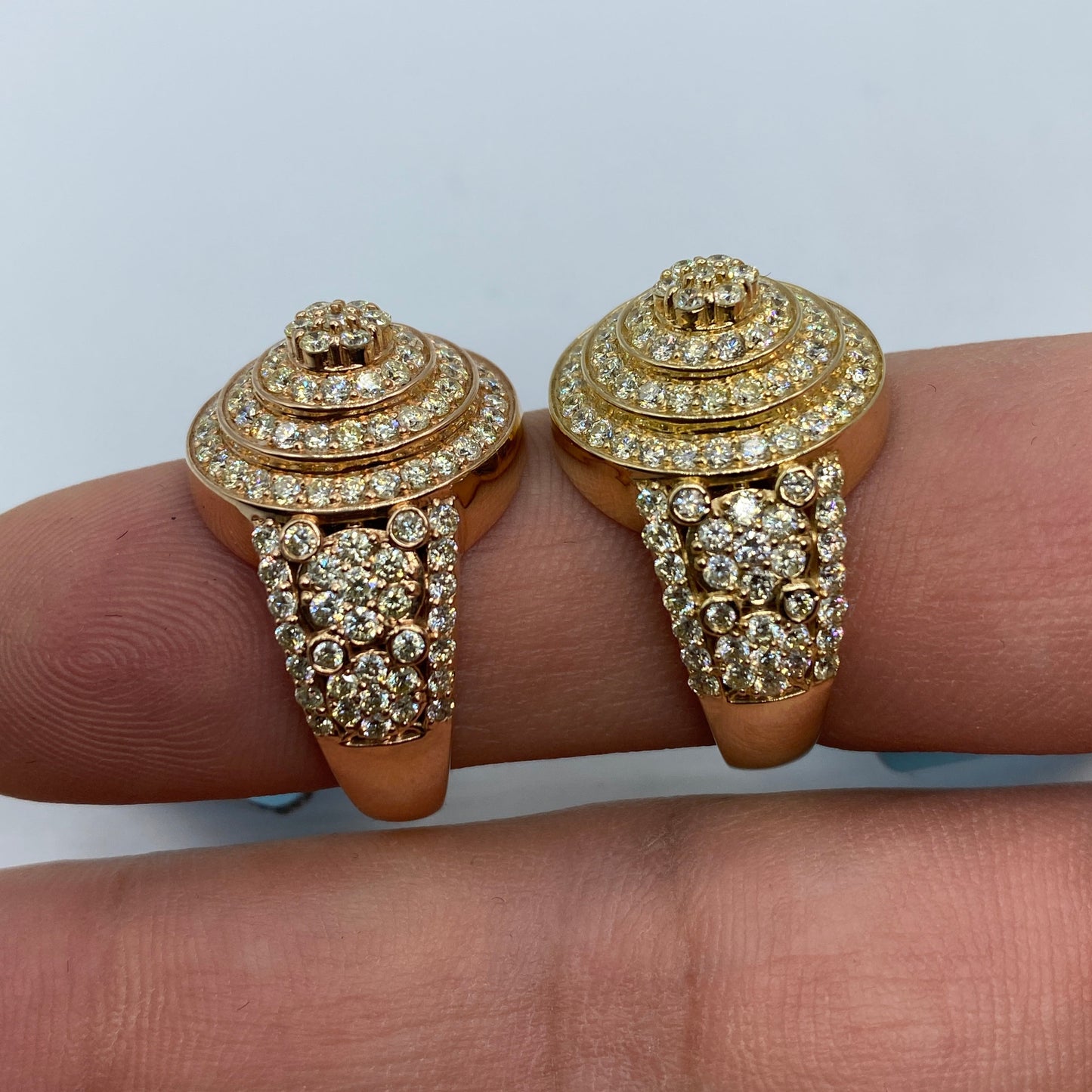 14K Wave Diamond Ring