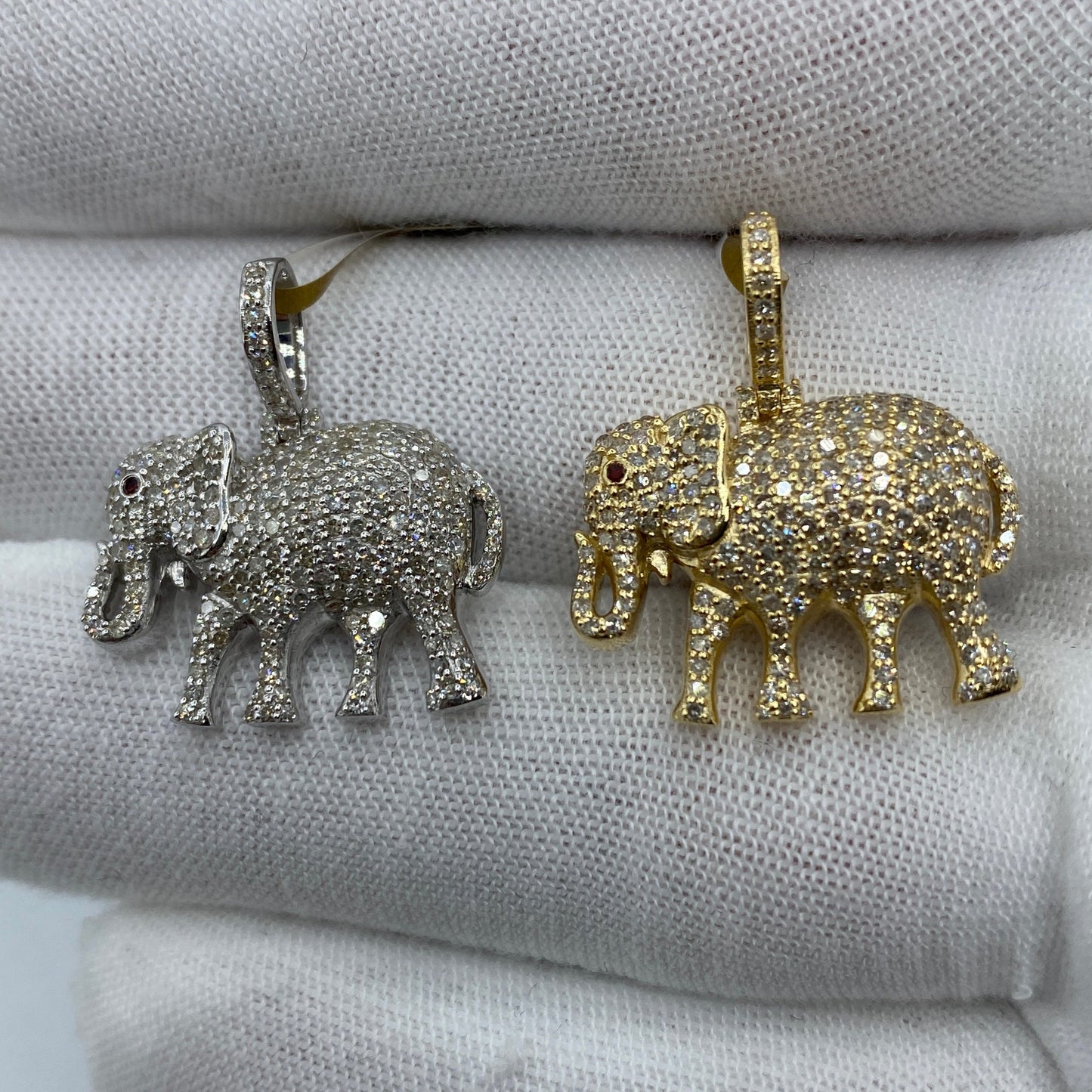 10K Elephant Diamond Pendant