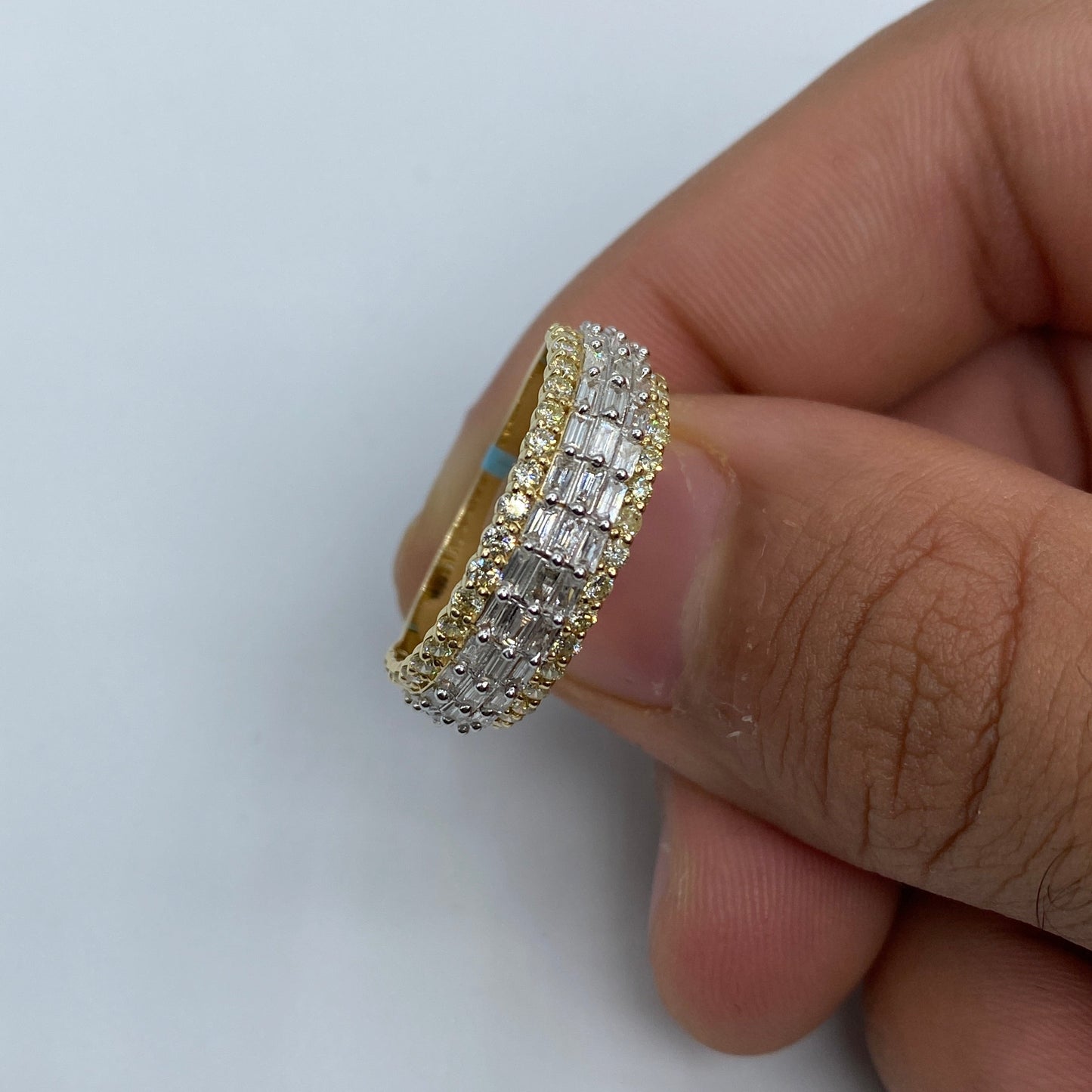 14K Triple Threat Diamond Baguette Ring