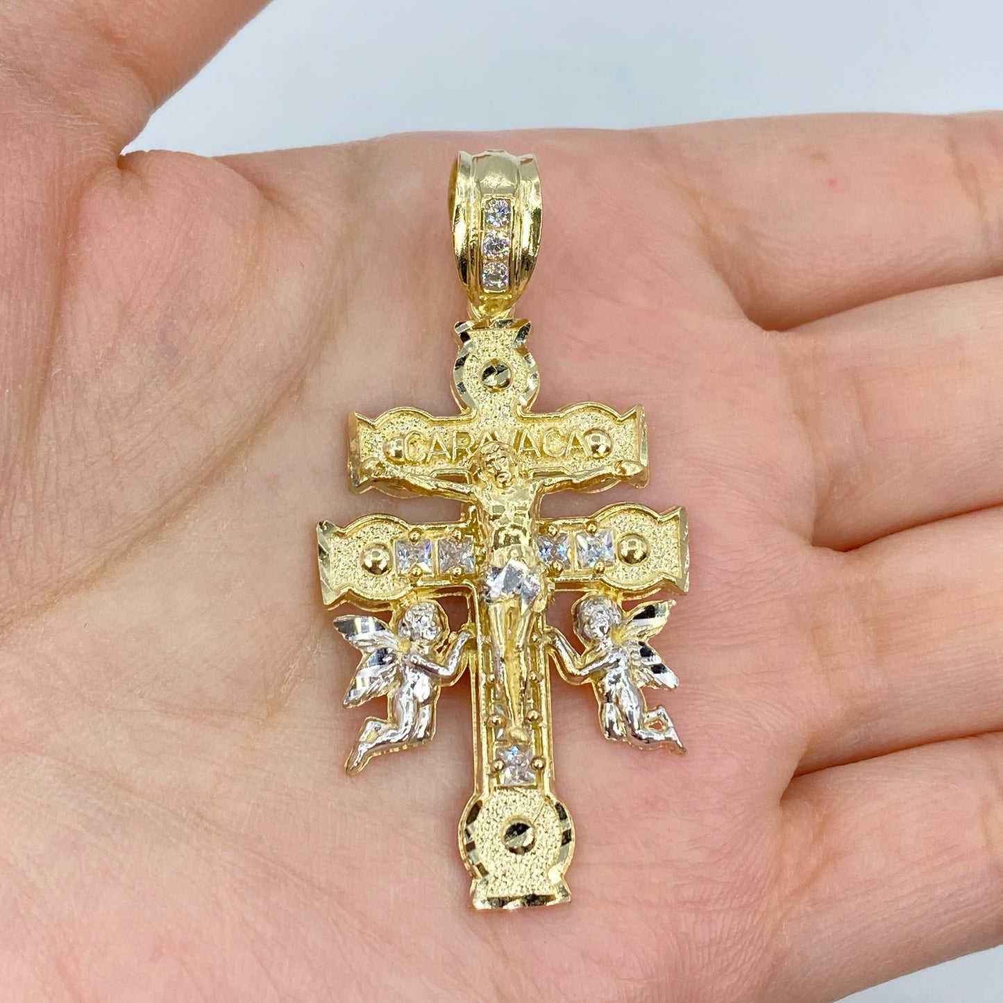 10K Caravaca Cross Pendant