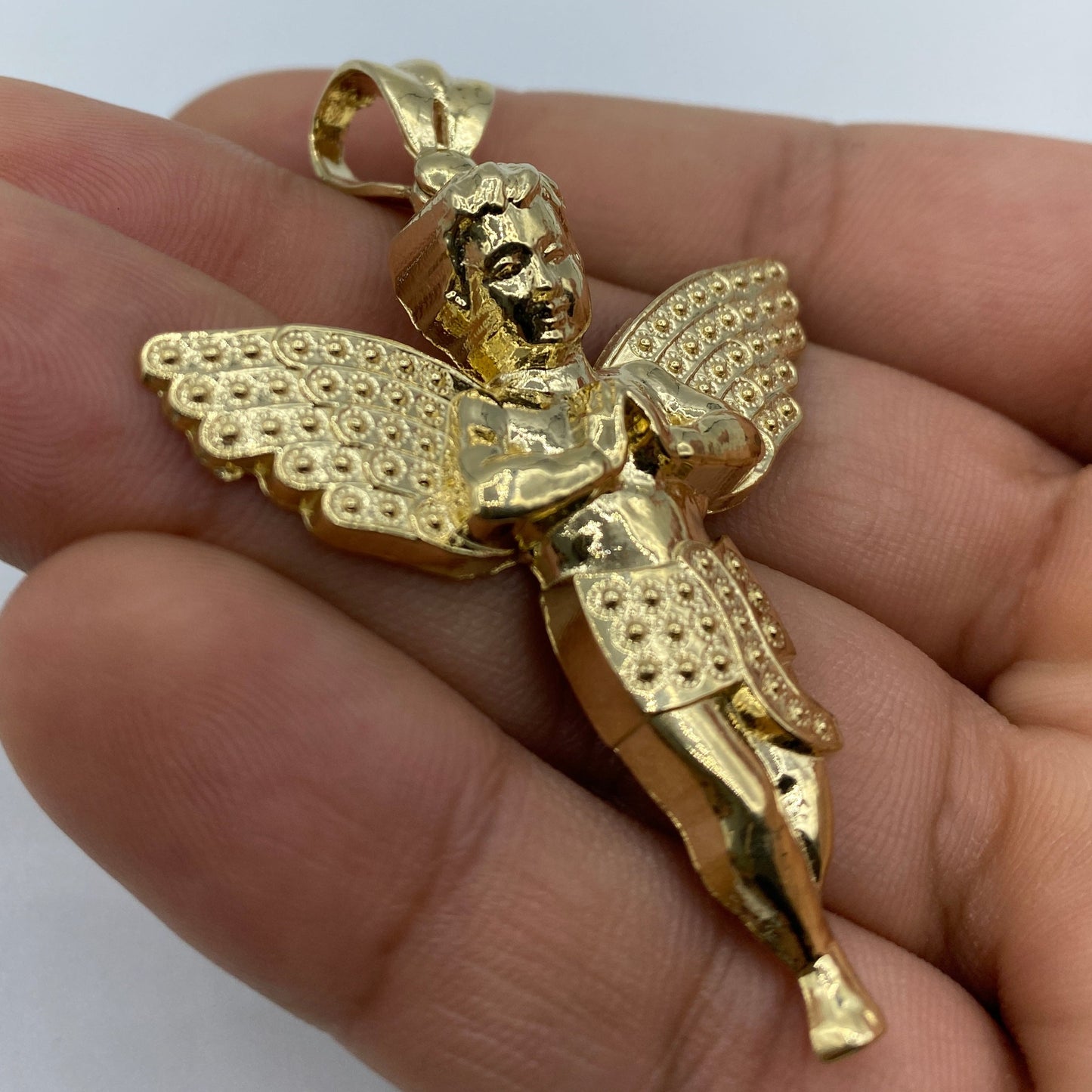 14K Baby Angel Pendant 2.5"
