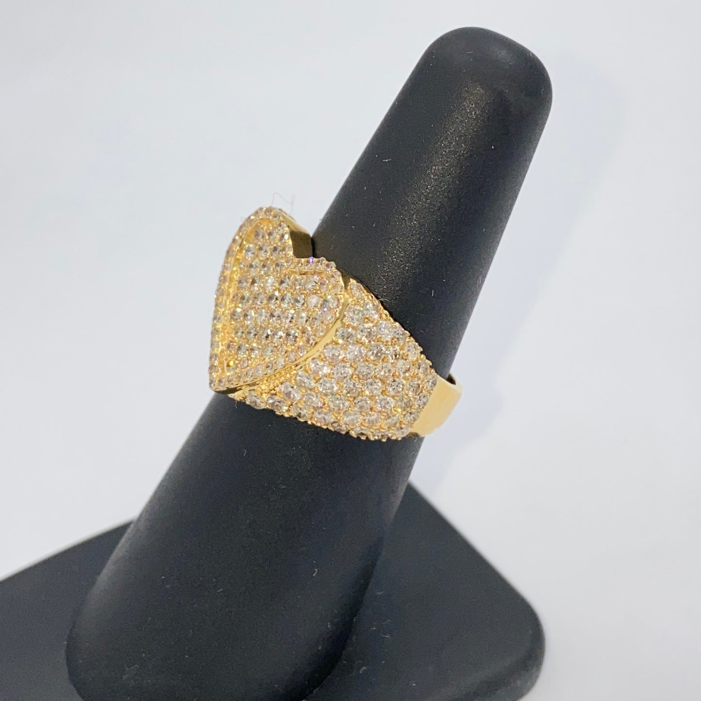 14K Protect Icy Heart Diamond Ring