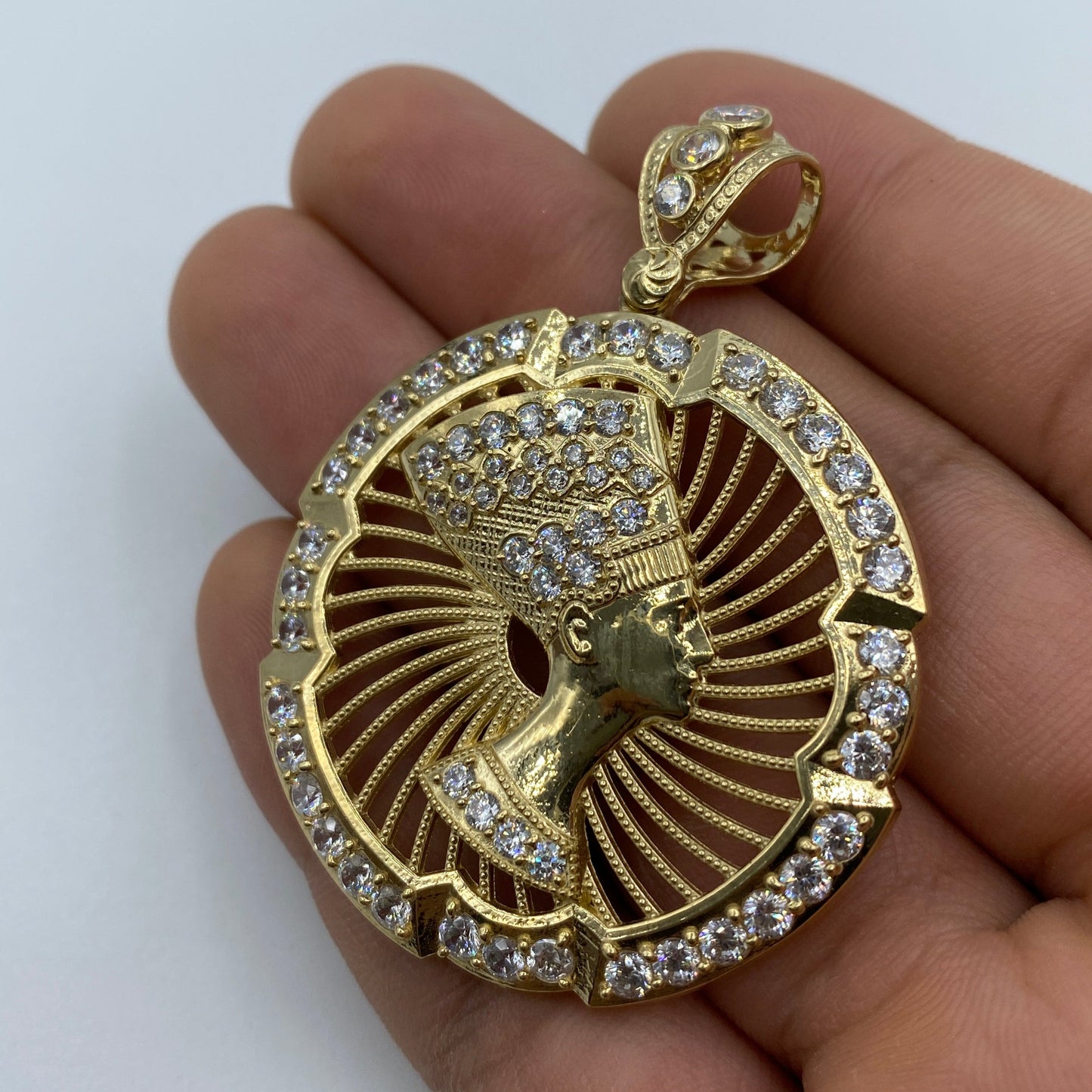 14K Queen Nefertiti Pendant