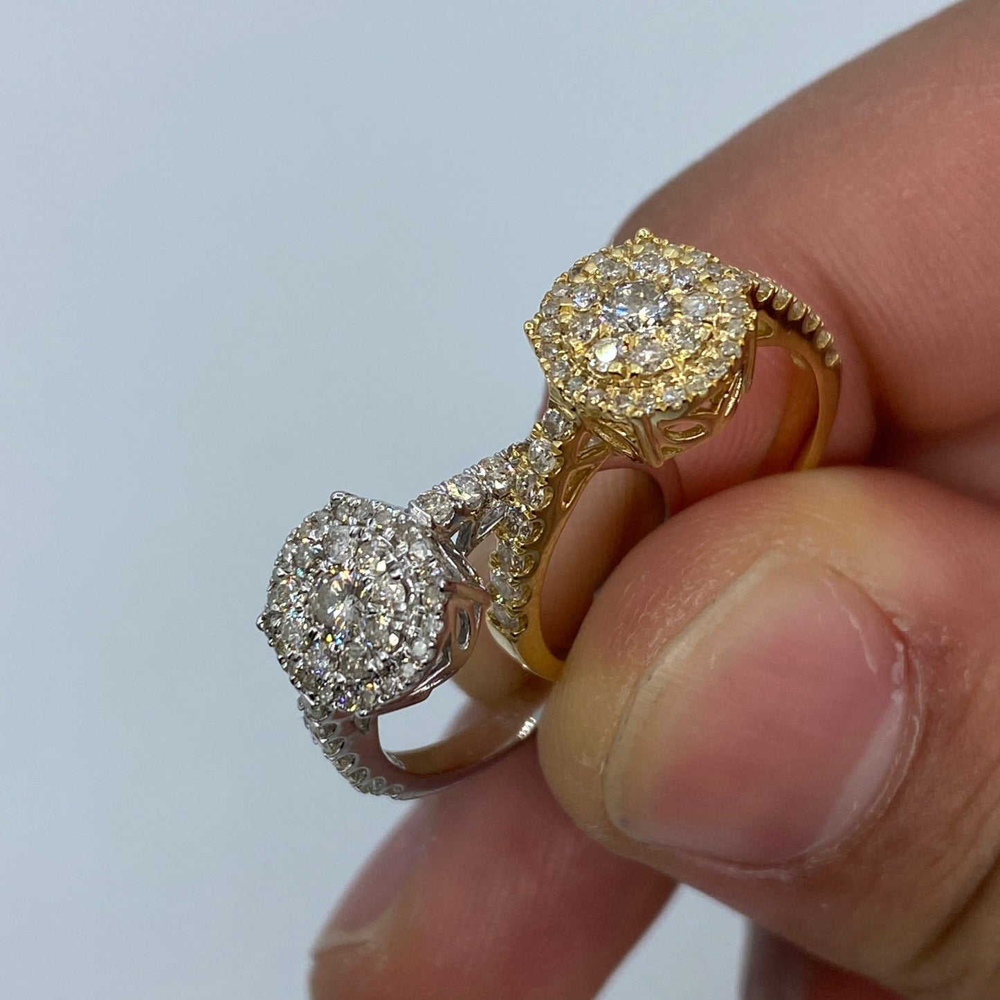 14K Circle Diamond Engagement Ring