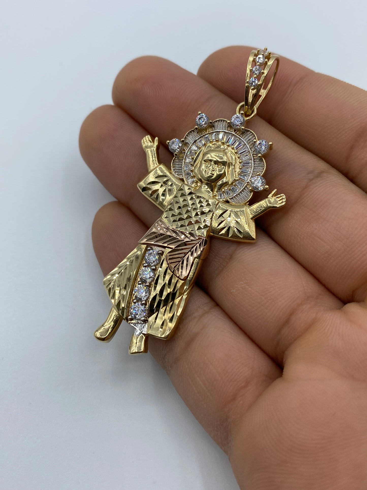 14K Baby Jesus Pendant 2.75"