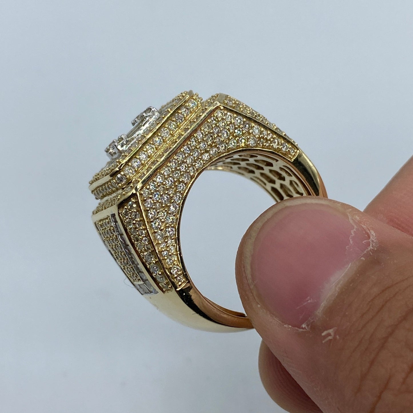 14K 18.4MM Champion Diamond Baguette Ring