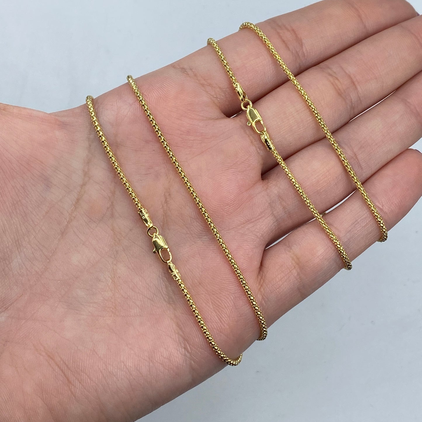 14K 1.6MM Popcorn Chain 16"