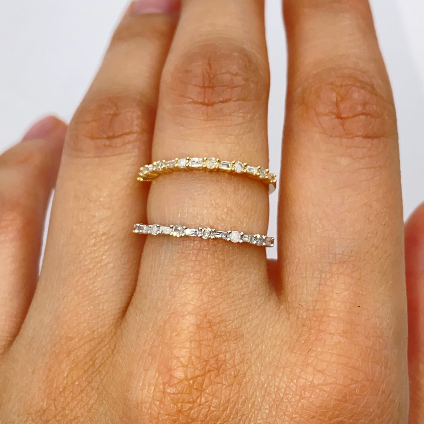 14K Diamond Baguette Band Ring