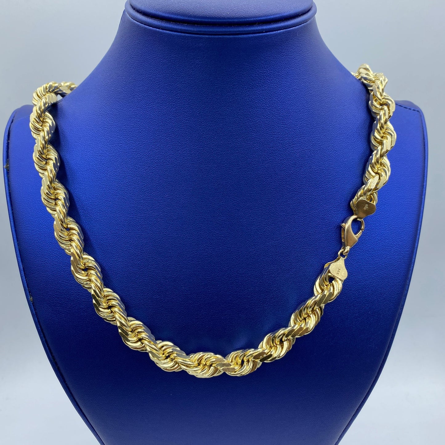 Rope Chain Necklace Real Solid 14K Yellow Gold 20"-24"