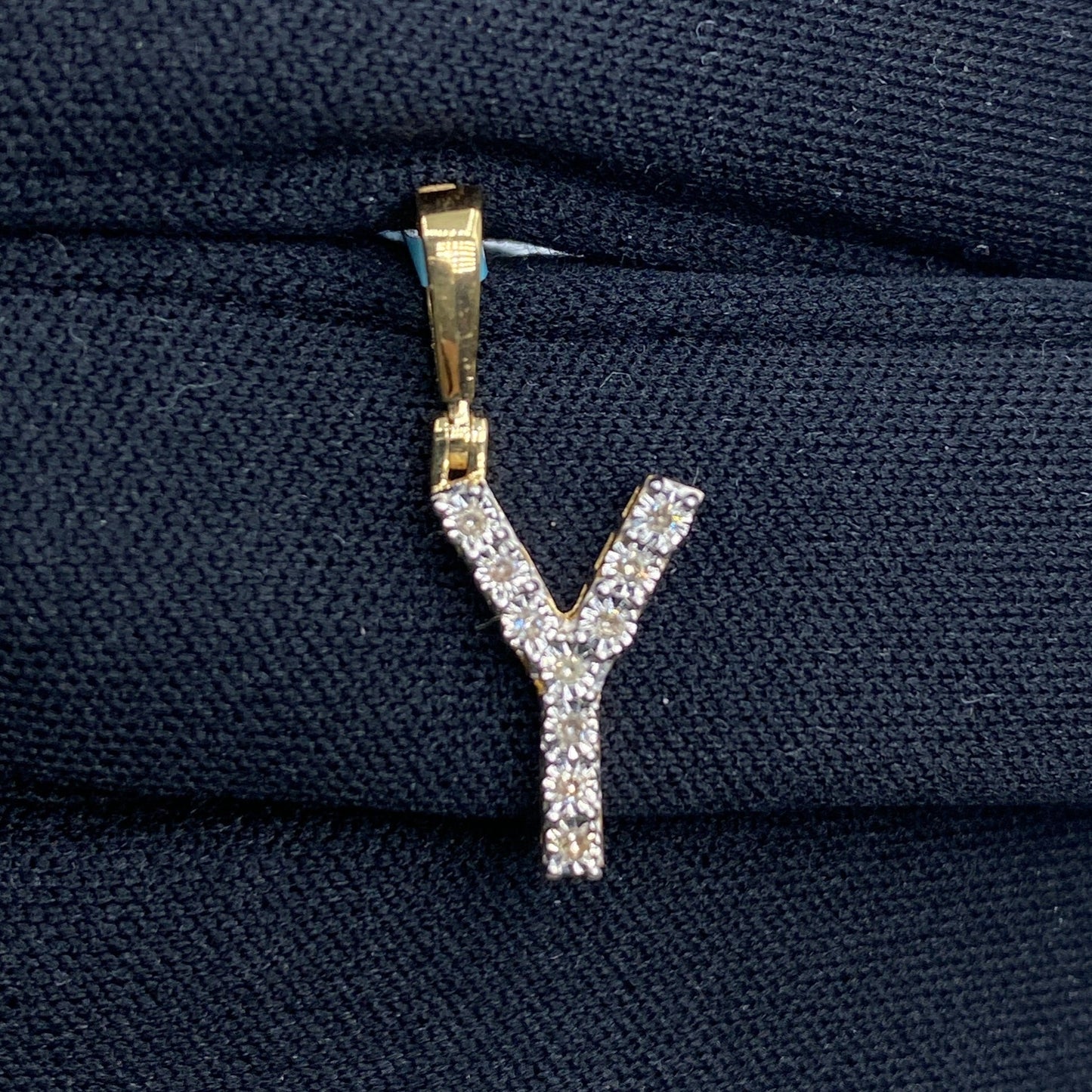 14k Single Stone Initial Y Pendant