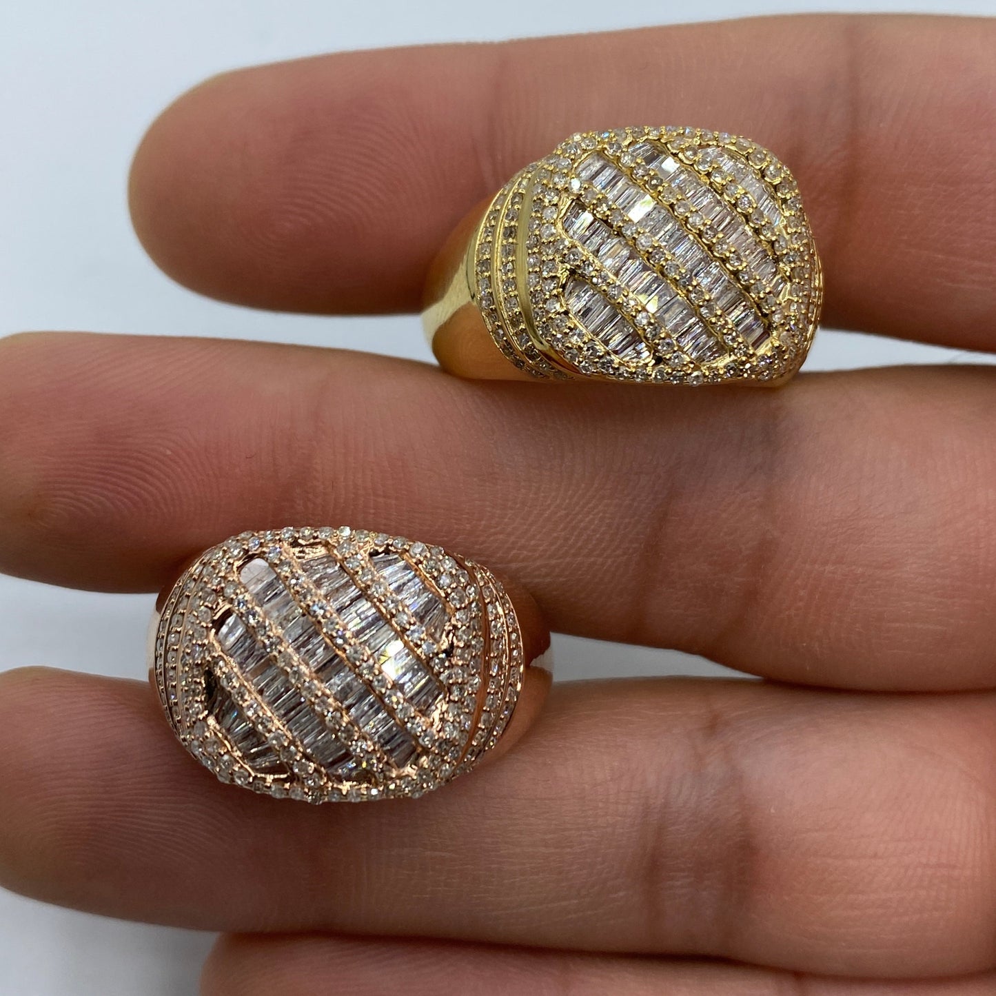 10K Round Championship Diamond Baguette Ring