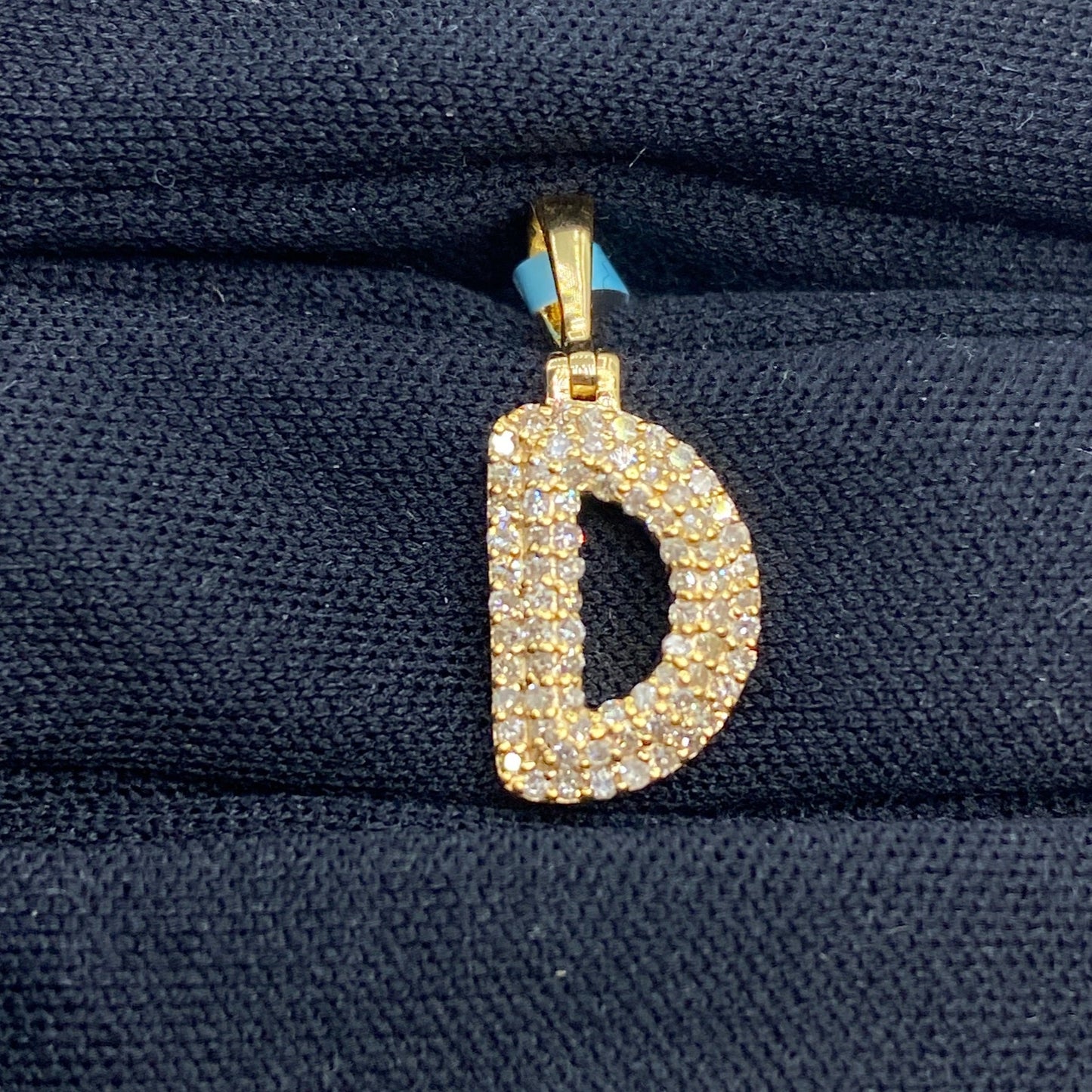 14K Initial D Bubble Pendant