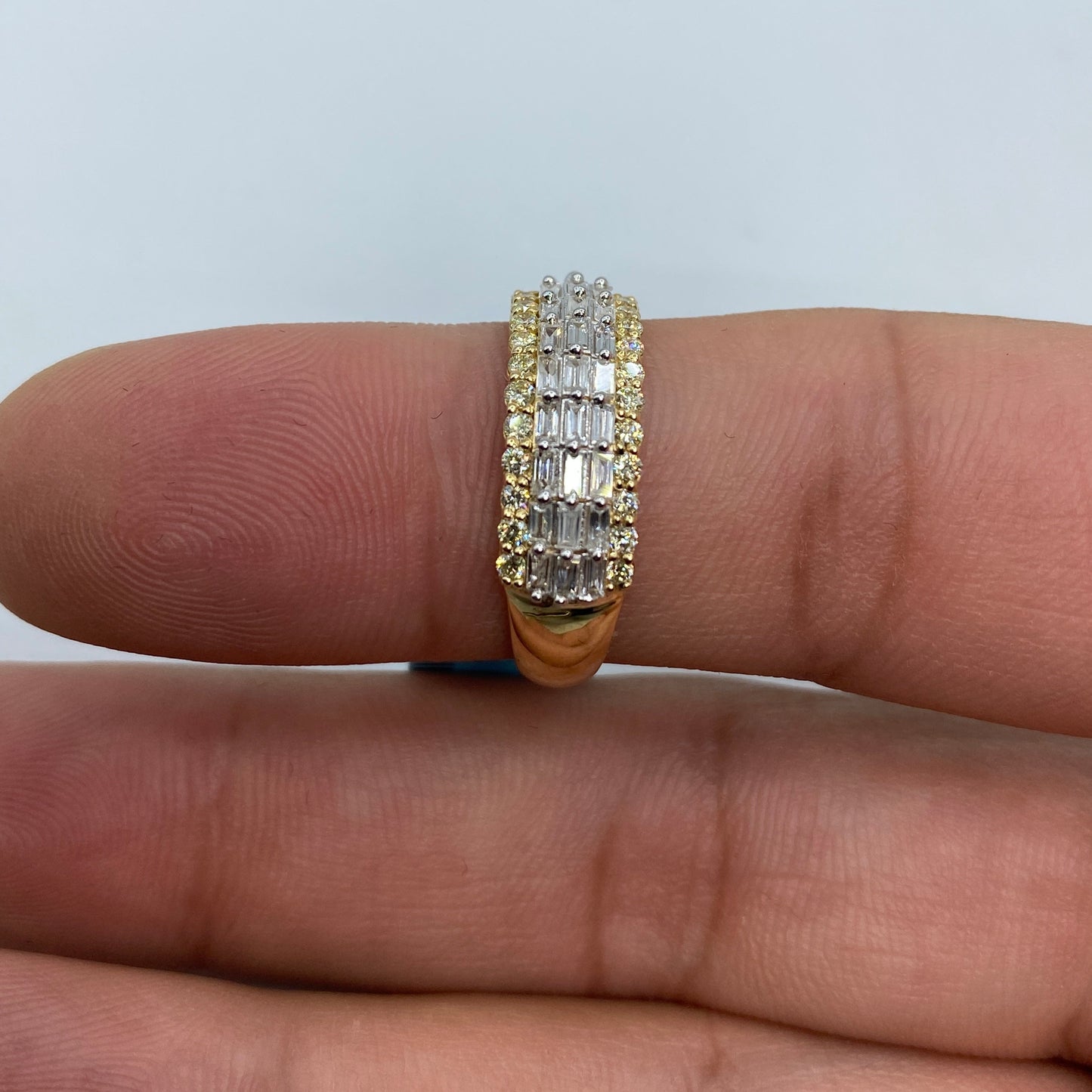 14K Triple Threat Diamond Baguette Ring