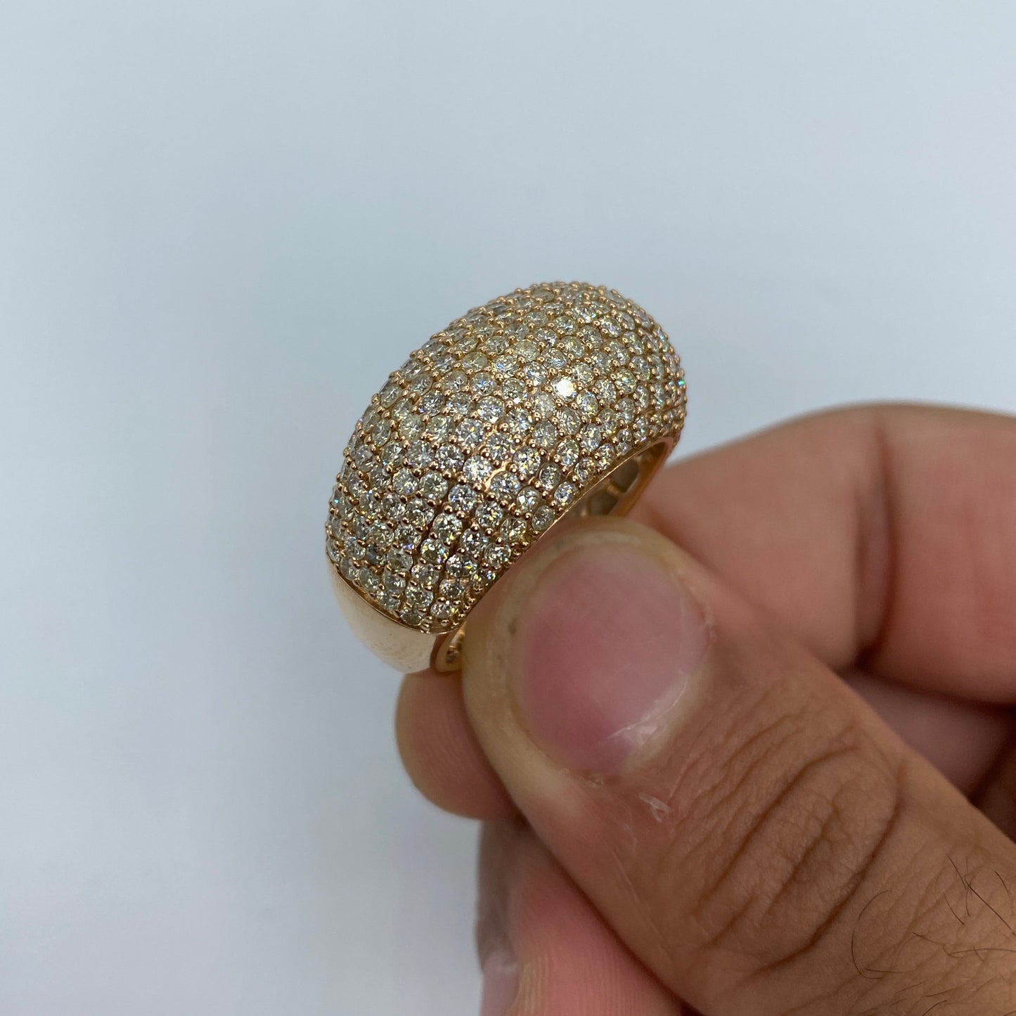 14K Dome Diamond Ring