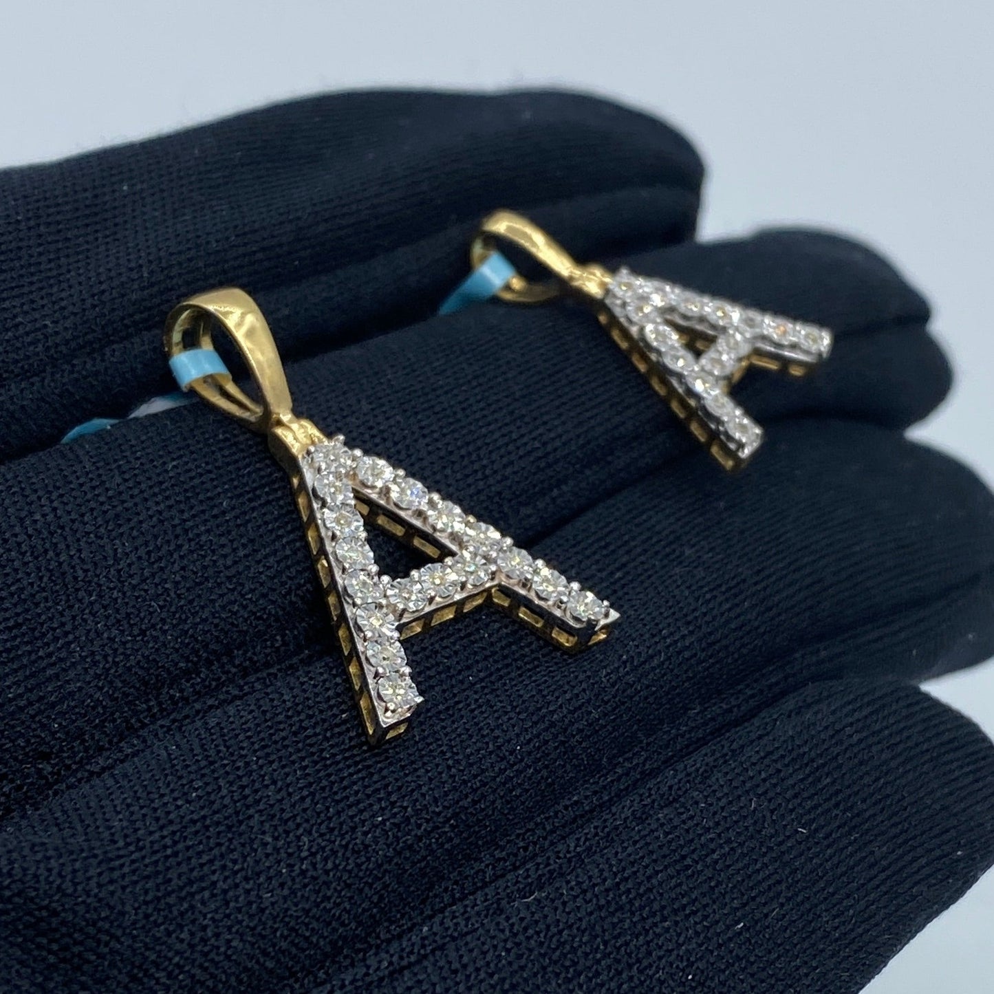 14k Single Stone Initial A Pendant