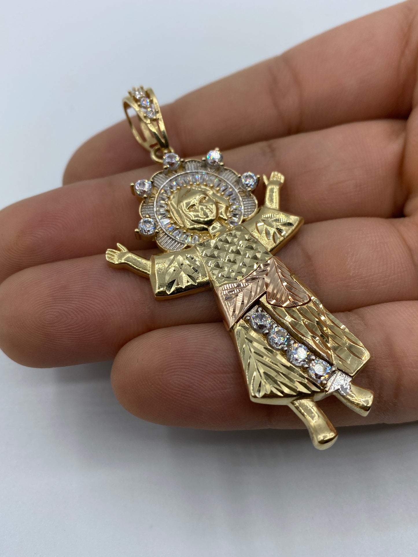 14K Baby Jesus Pendant 2.75"