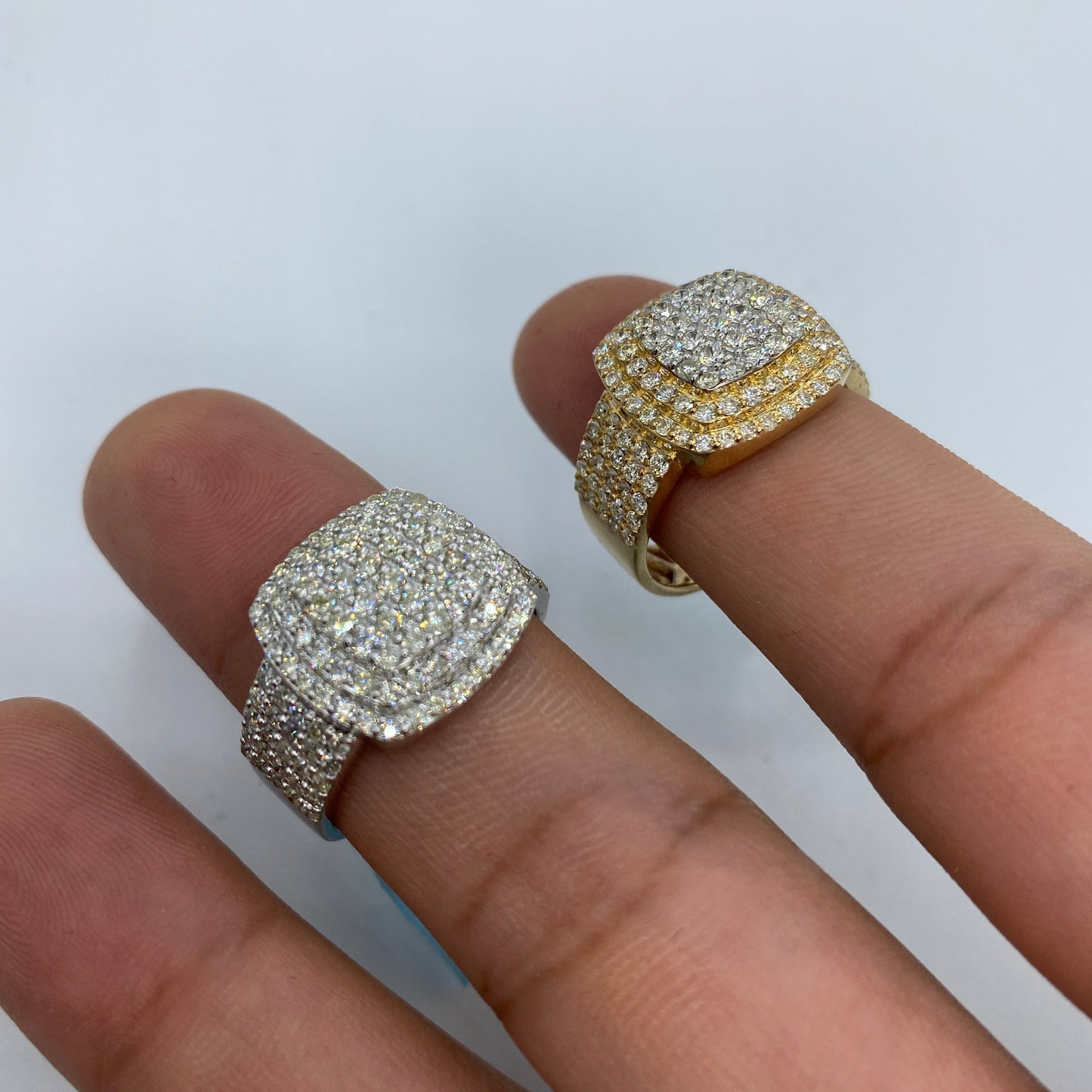14K Square Washington Diamond Ring