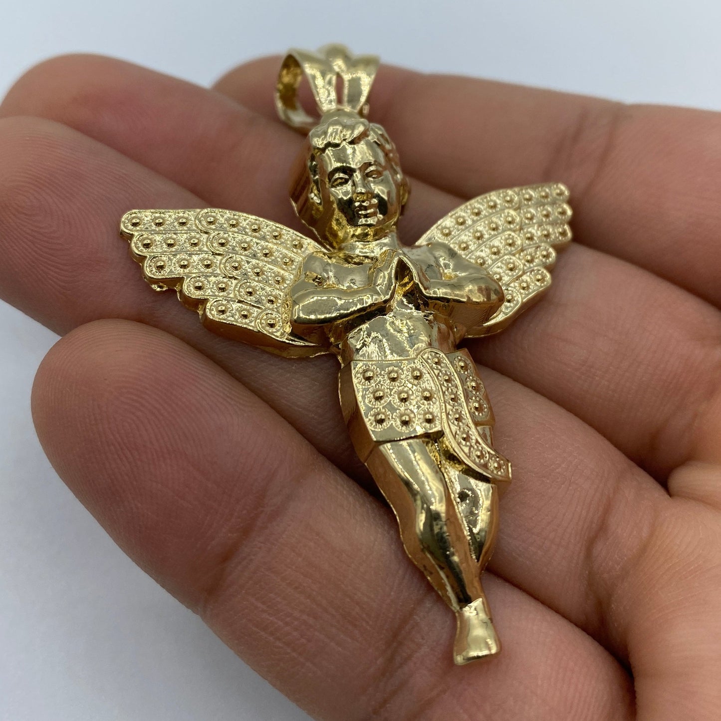 14K Baby Angel Pendant 2.5"