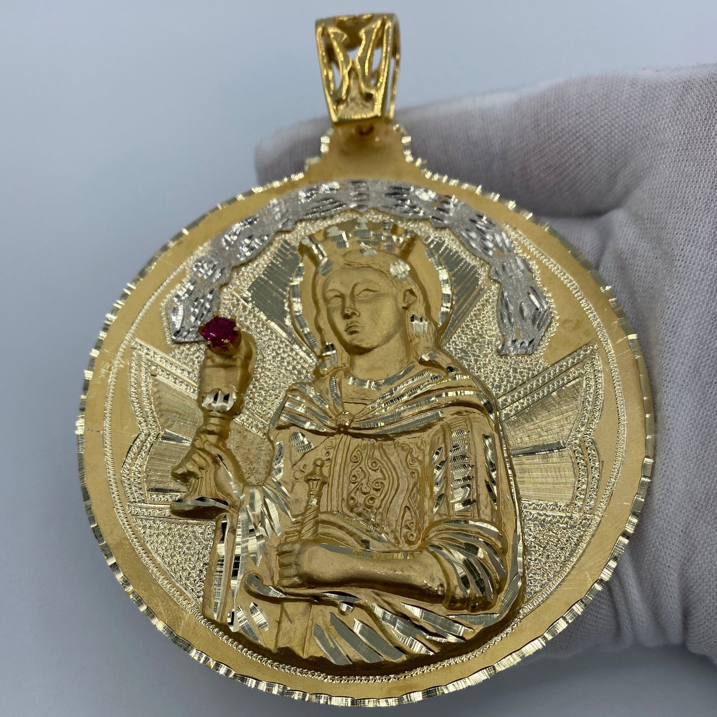 10K Saint Barbara Pendant 4.5"
