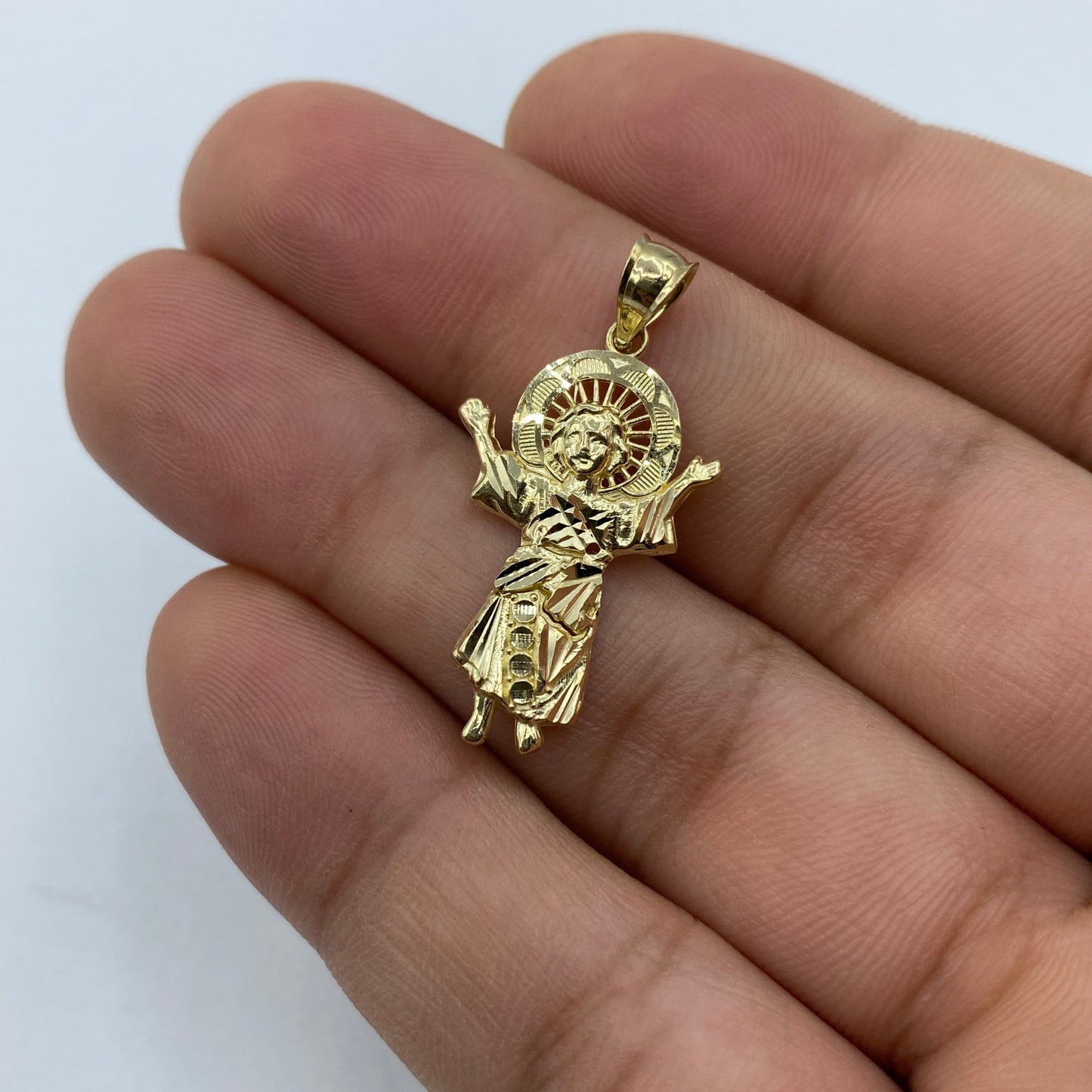 14K Baby Jesus Pendant 1.2"