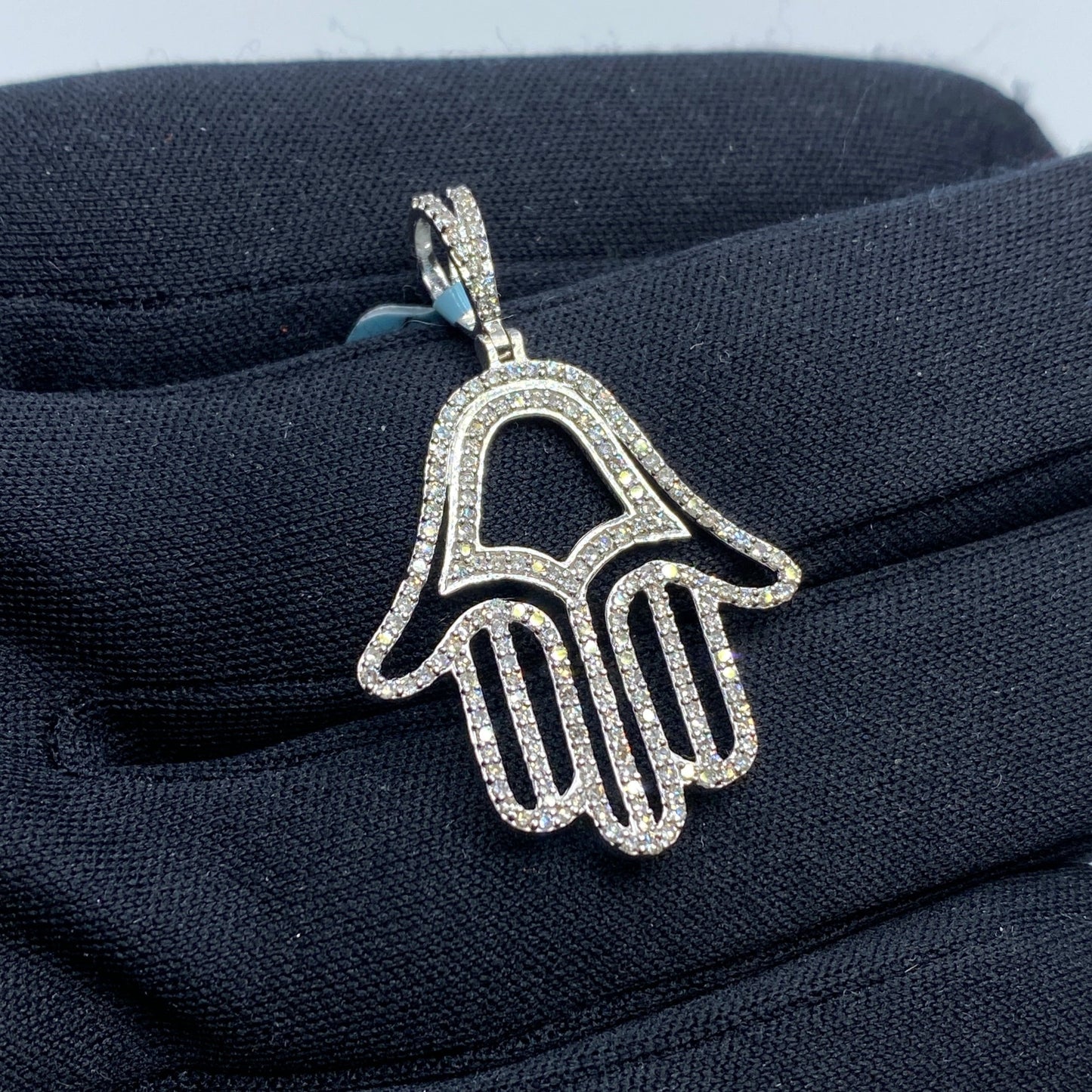 14K Hamsa Diamond Pendant