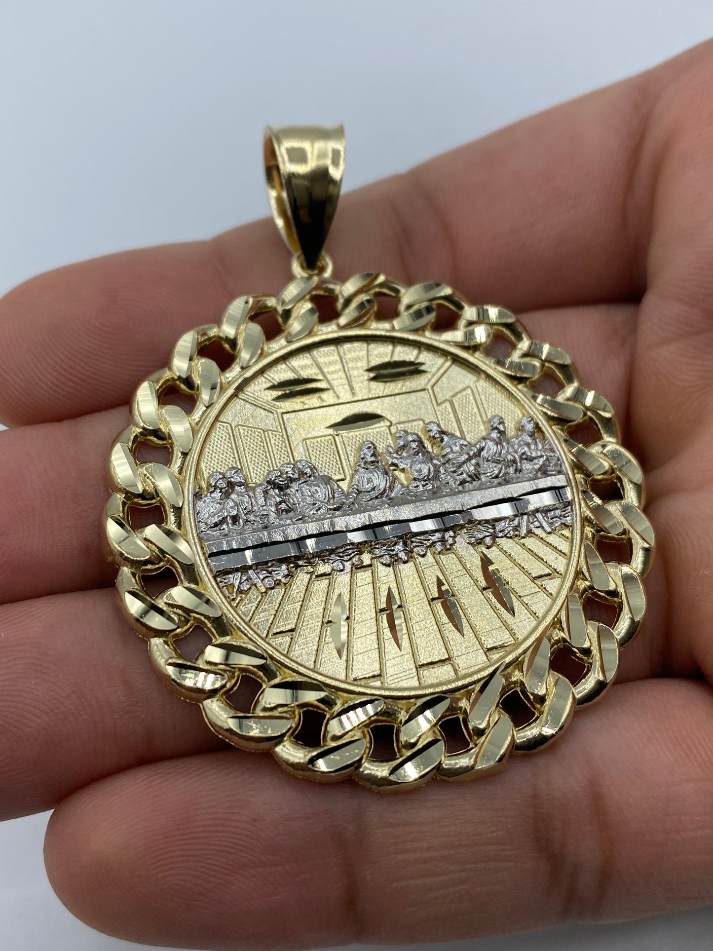 14K Last Supper Pendant 2.4"