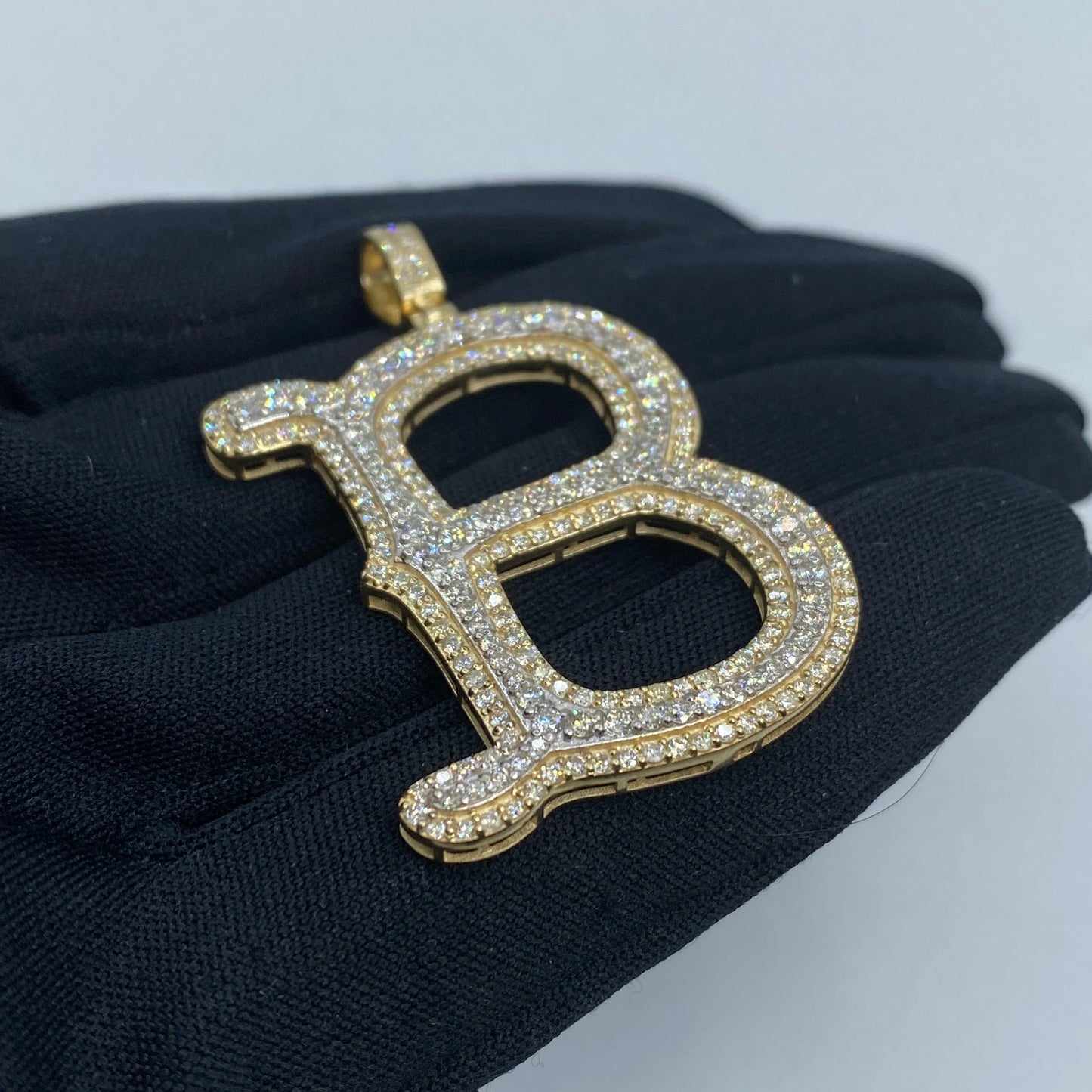 Initial B Old English Pendant
