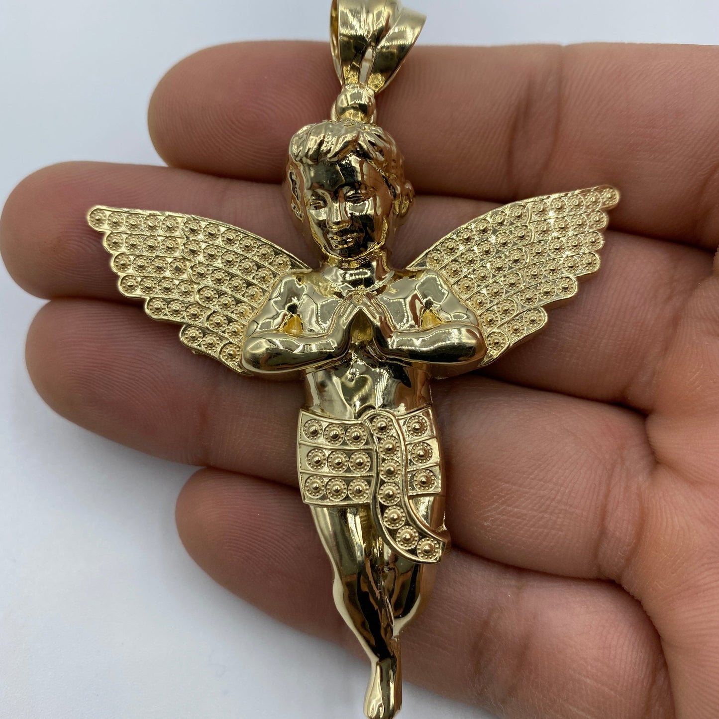 14K Baby Angel Pendant 3.0"