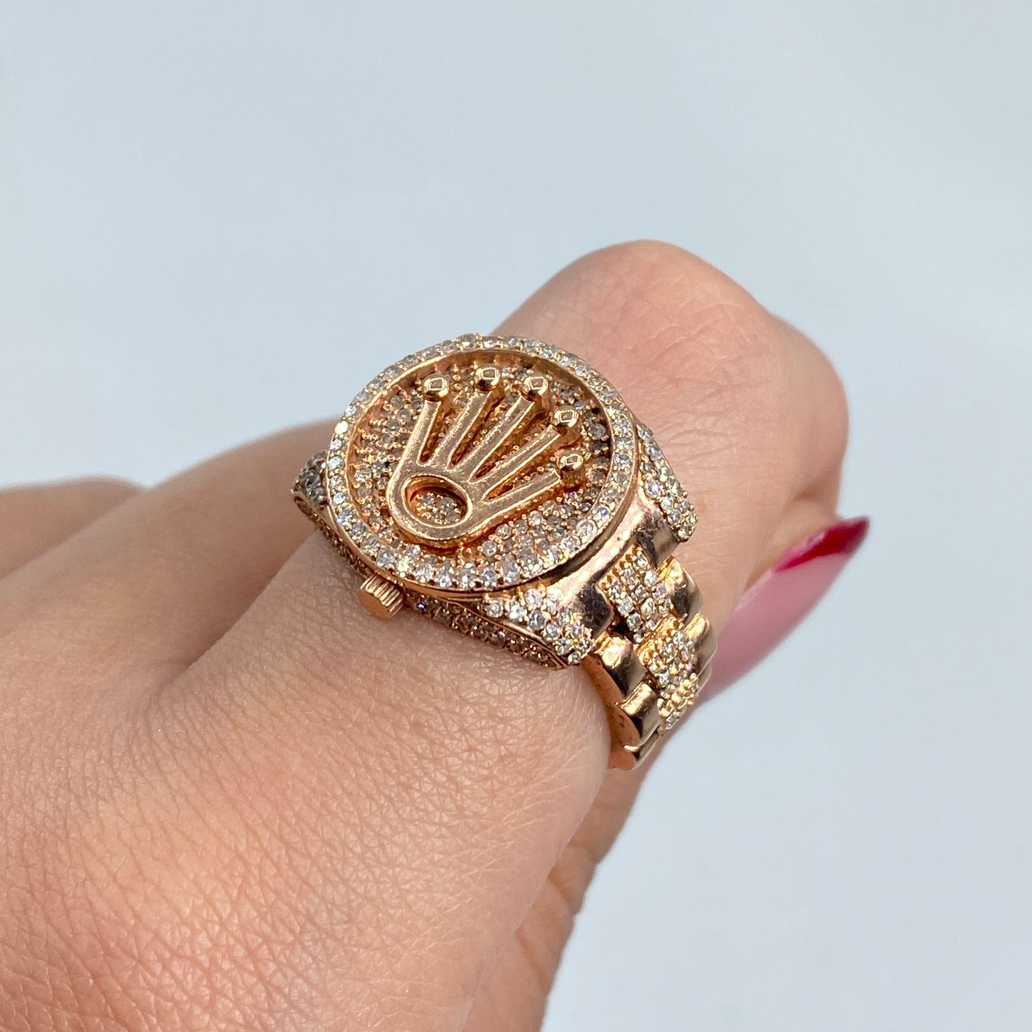 14K Crown Diamond Ring