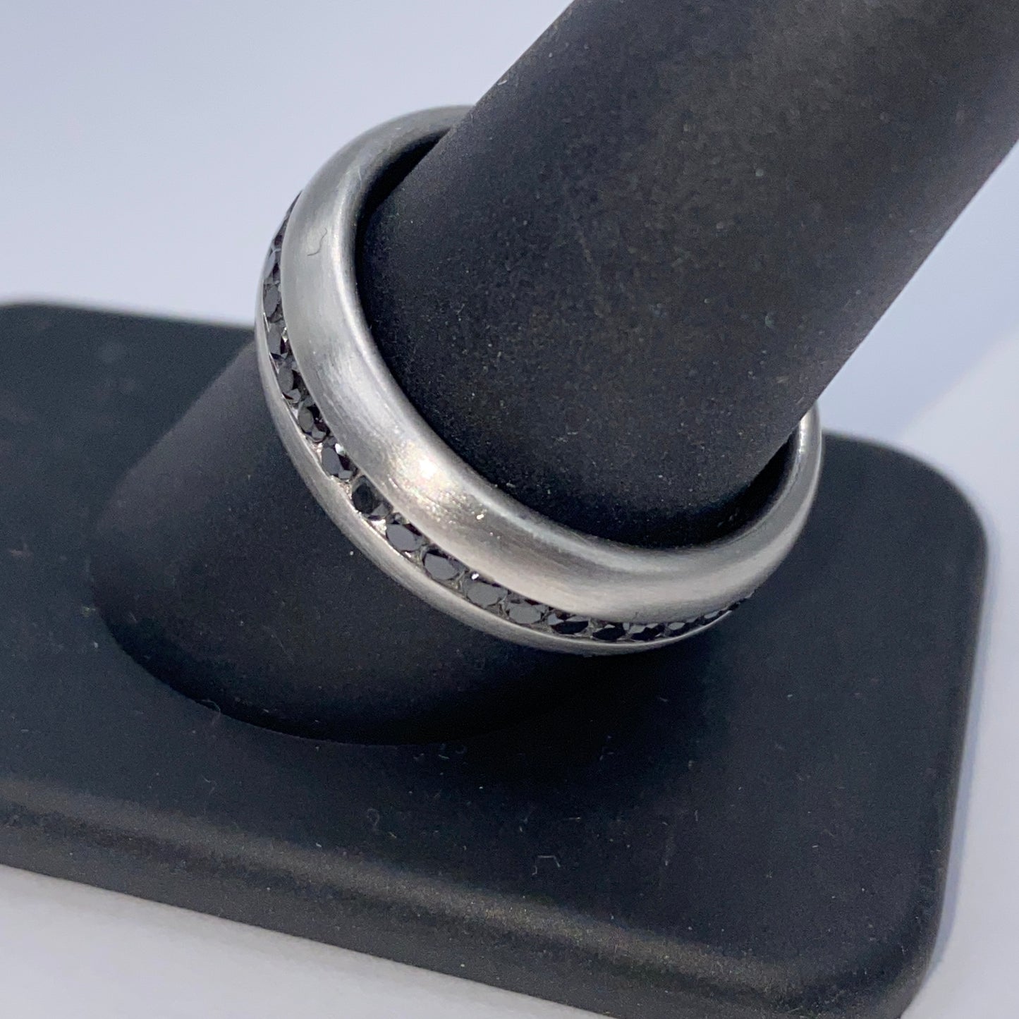 Platinum Kane Black Diamond Band Ring