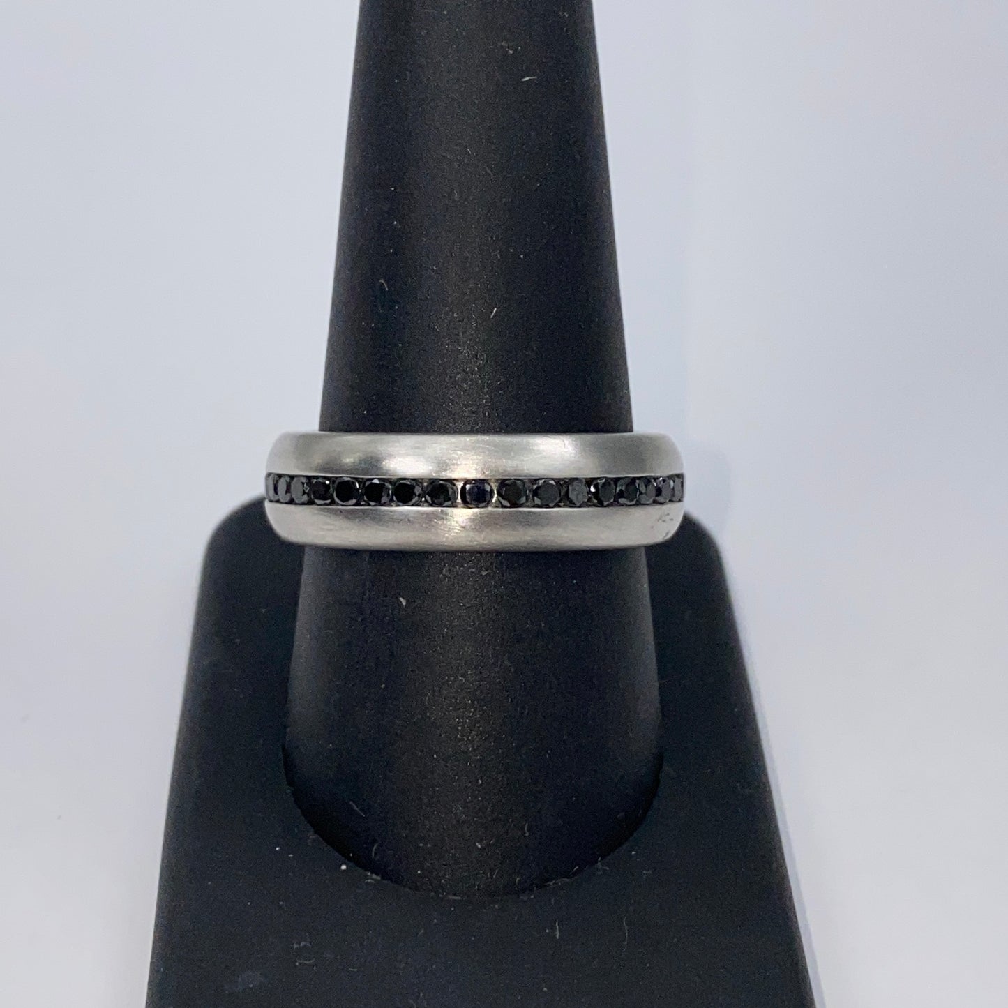 Platinum Kane Black Diamond Band Ring