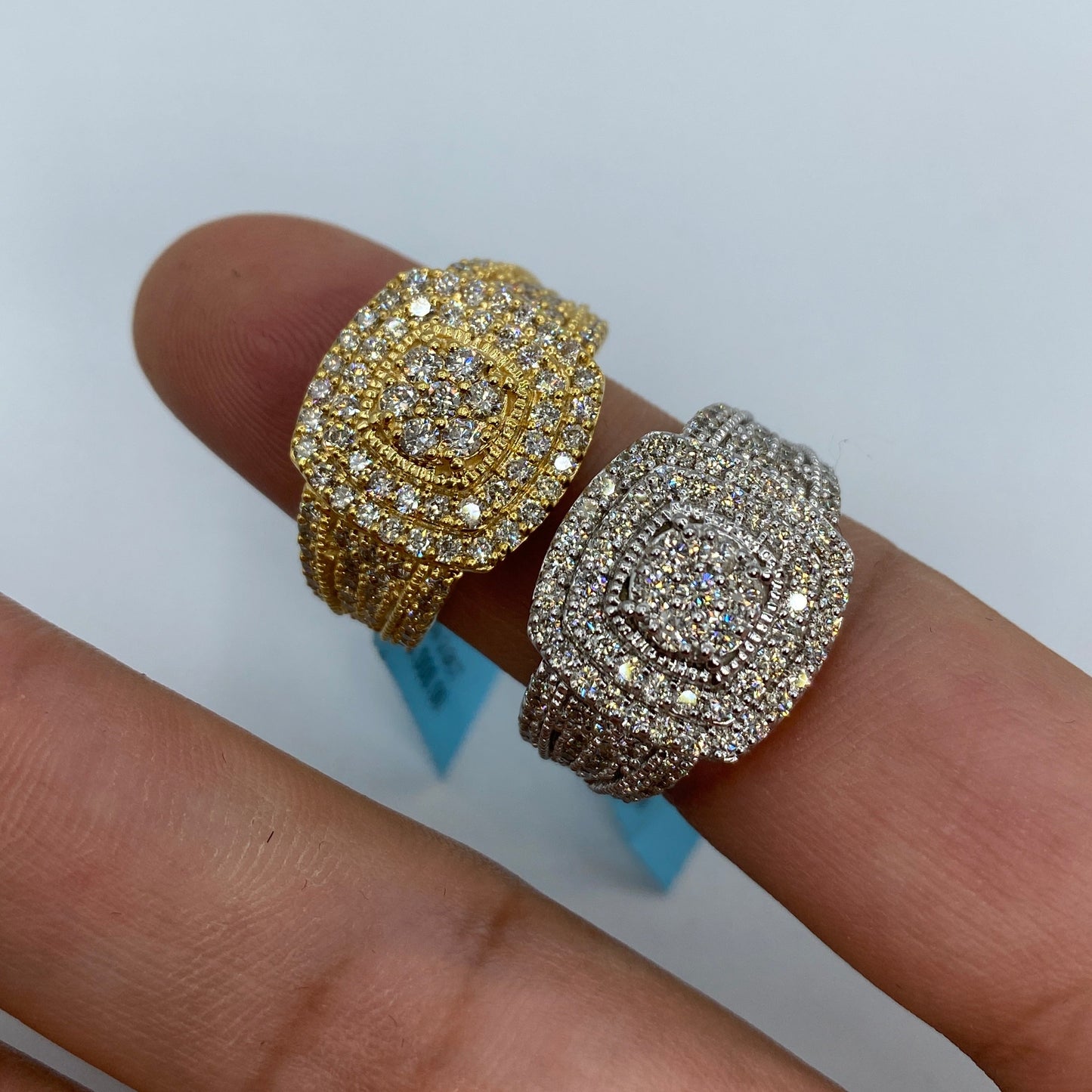 14K Square Barcelona Diamond Ring
