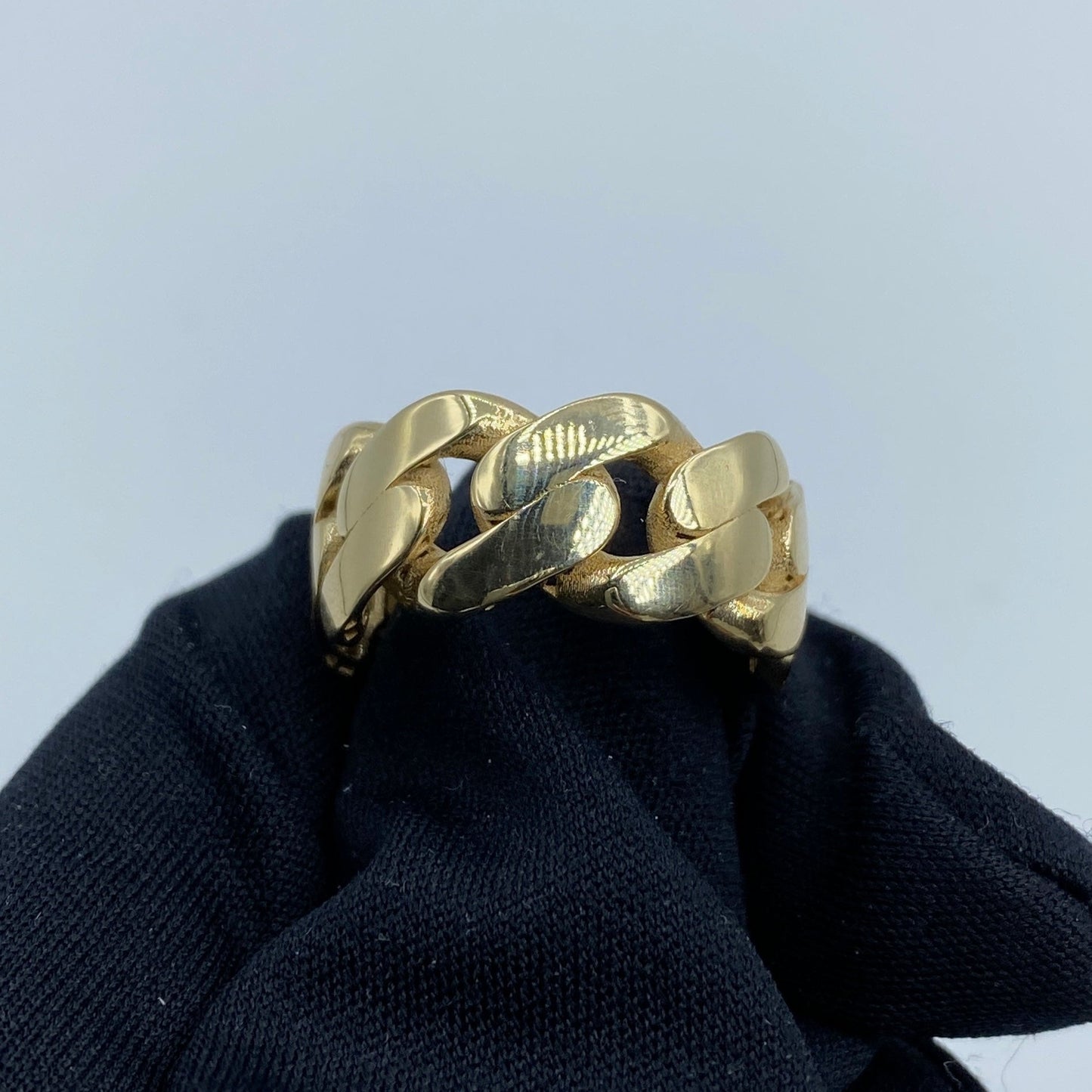 14K Gold 11MM Cuban Link Ring