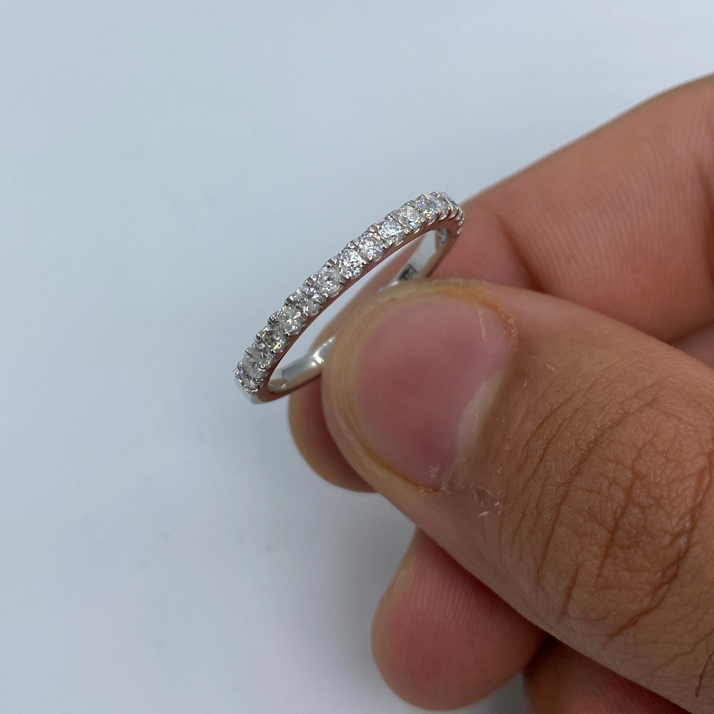 14K Wedding Band Diamond Ring