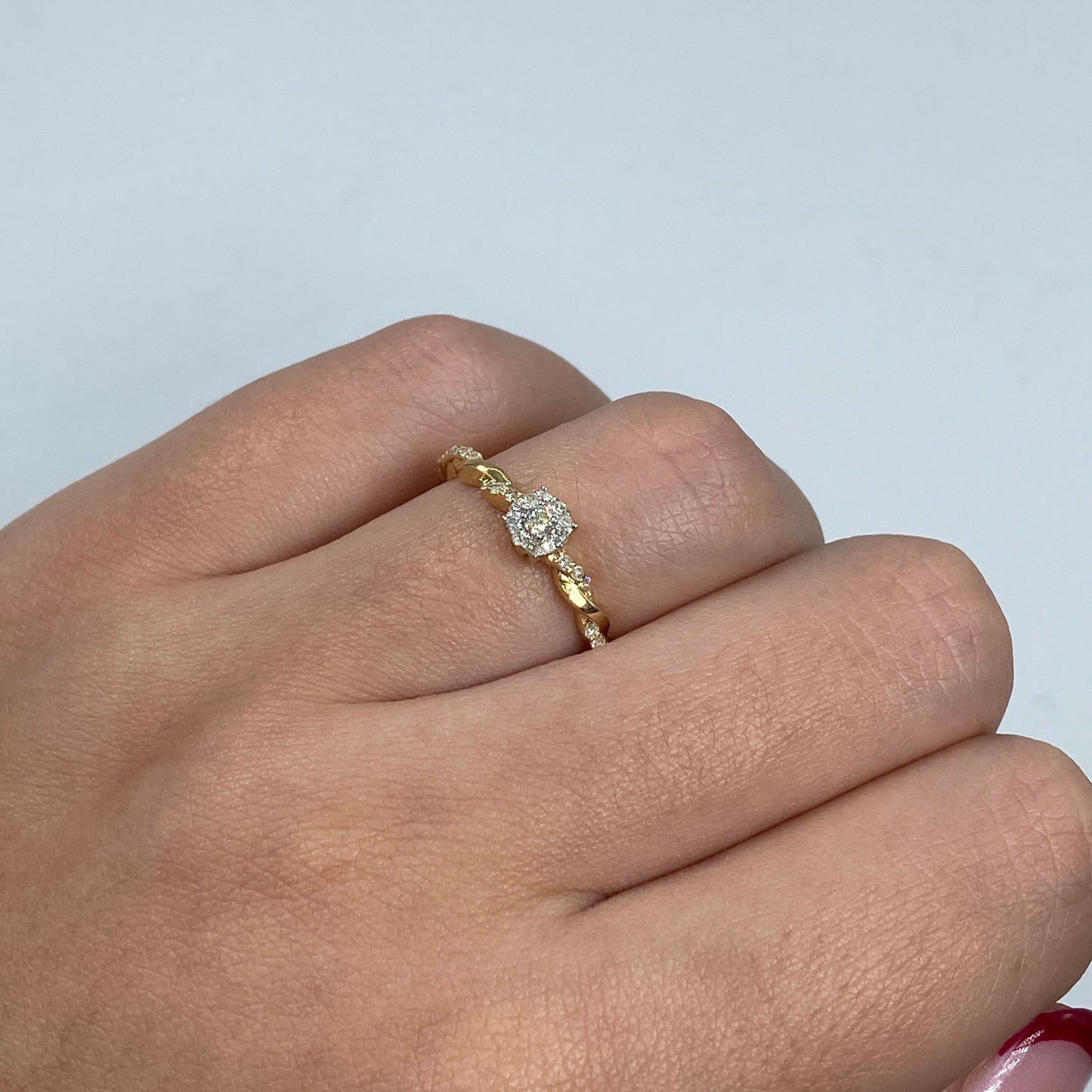 14K Diamond Fate Engagement Ring